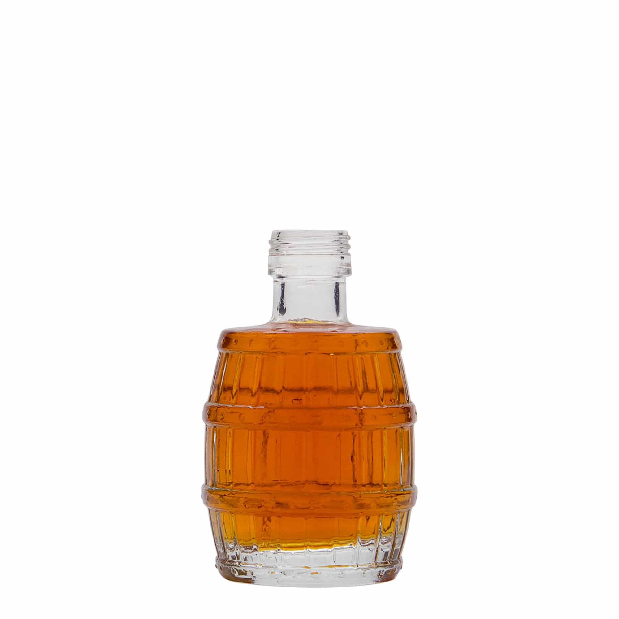 Bouteille en verre 100 ml « Fut », bouchage: PP 24