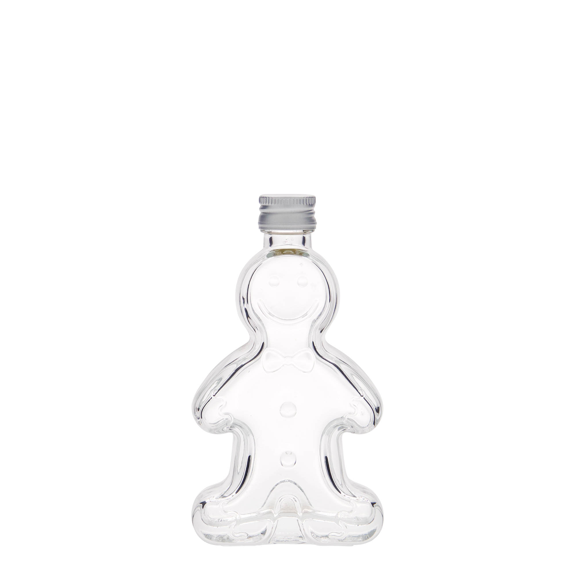 Glazen fles 'Koekmannetje', 50 ml, monding: PP 18