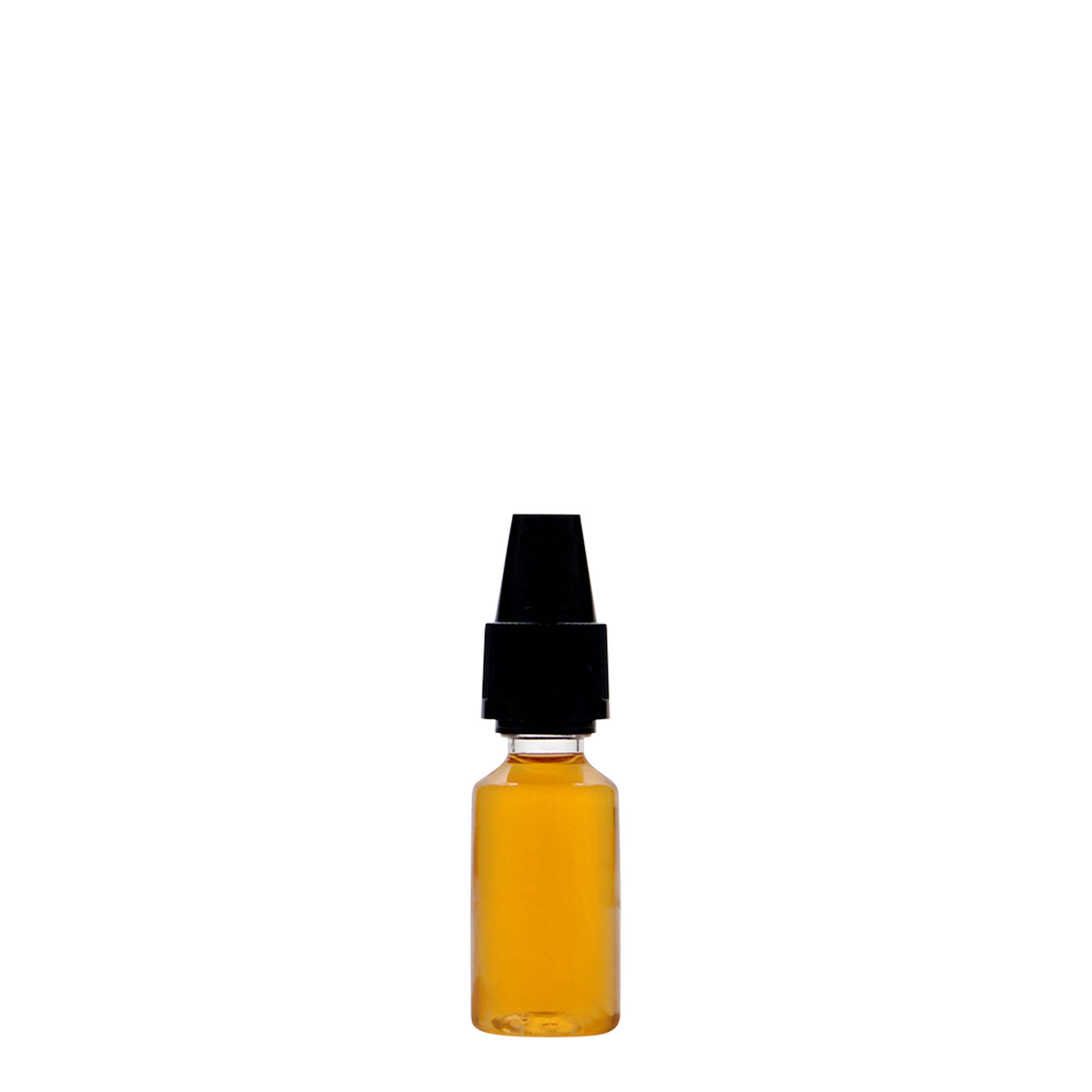 Bouteille en PET 10 ml 'E-Liquid' avec sécurité qualité et enfants, plastique, bouchage: Bougage à vis Bouteille en PET 10 ml 'E-Liquid' avec sécurité qualité et enfants, plastique, bouchage: Bougage à vis
