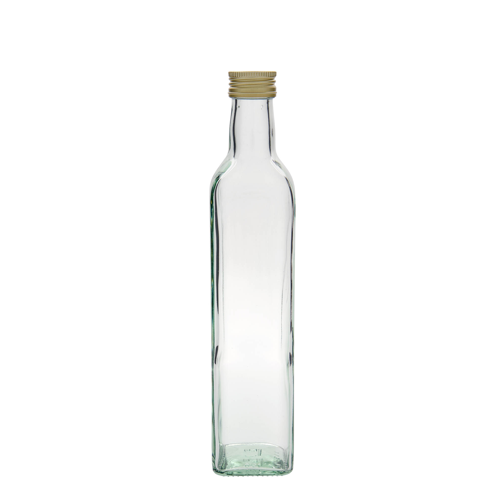 Glazen fles 'Marasca', 500 ml, vierkant, monding: PP 31,5 Glazen fles 'Marasca', 500 ml, vierkant, monding: PP 31,5