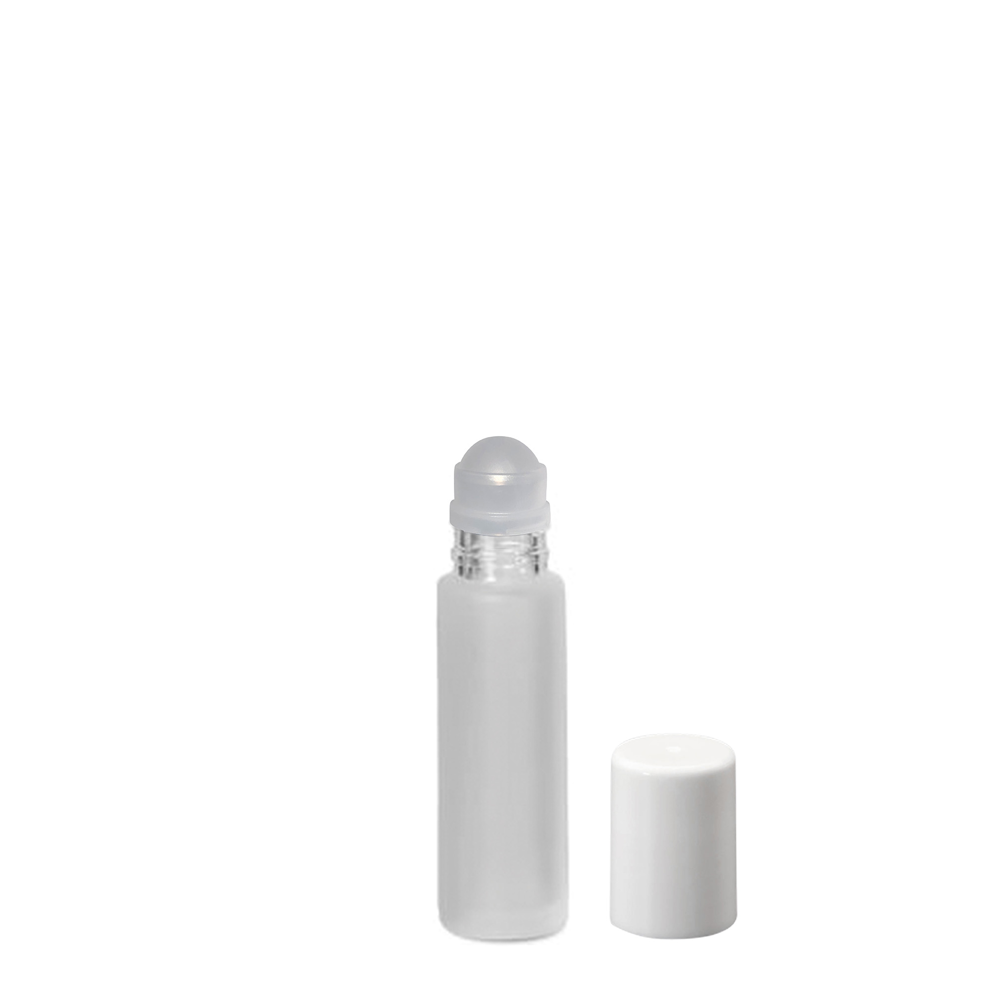 Flacon roll-on 10 ml, verre, givré, goulot : bouchon à vis