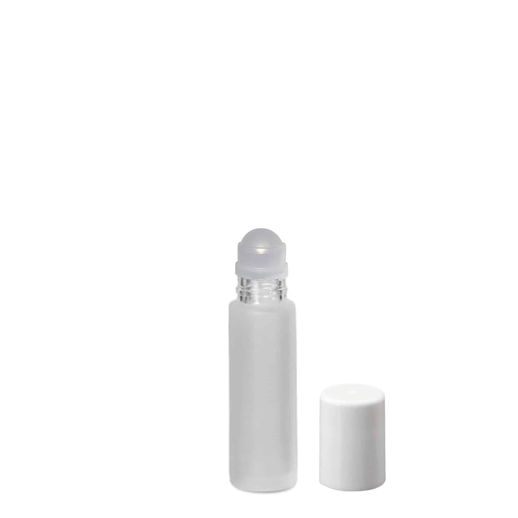 Flacon roll-on 10 ml, verre, givré, goulot : bouchon à vis
