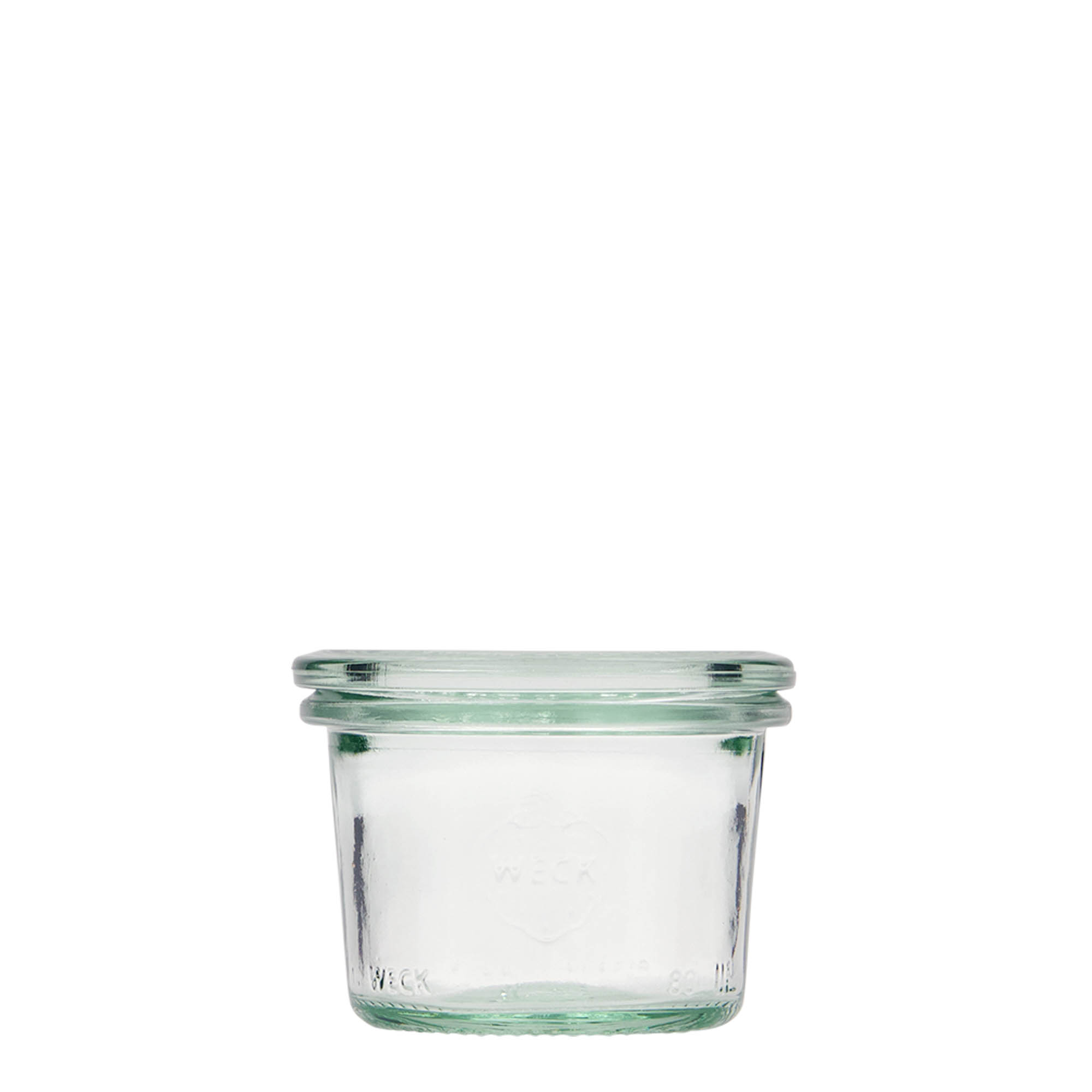 Verrine WECK 80 ml, bouchage: bords arrondis Verrine WECK 80 ml, bouchage: bords arrondis