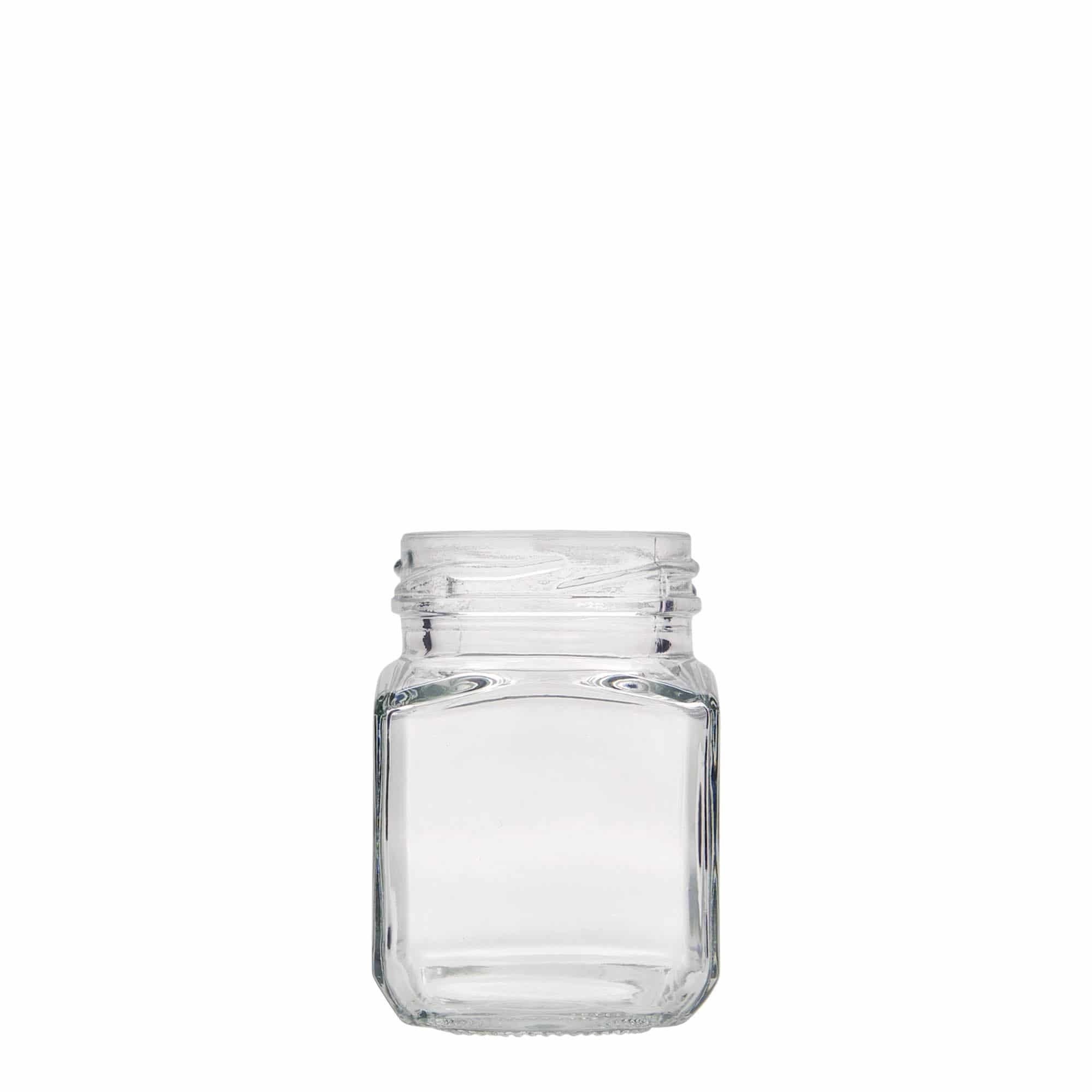 Bocal carré 106 ml, bouchage: Twist-Off (TO 48) Bocal carré 106 ml, bouchage: Twist-Off (TO 48)