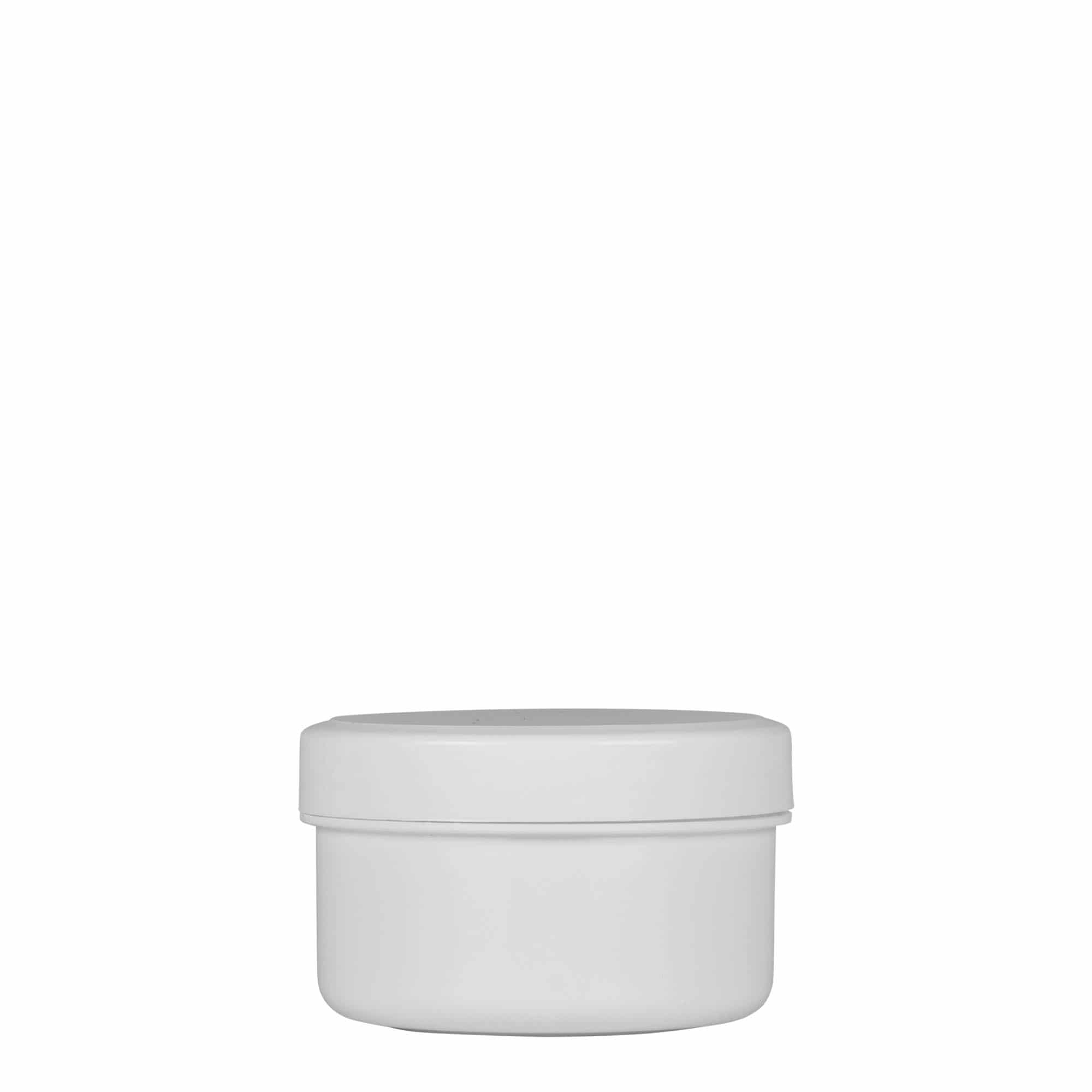 Boîte en plastique 60 ml 'White Line', PP, blanche, bouchage: Bougage à vis