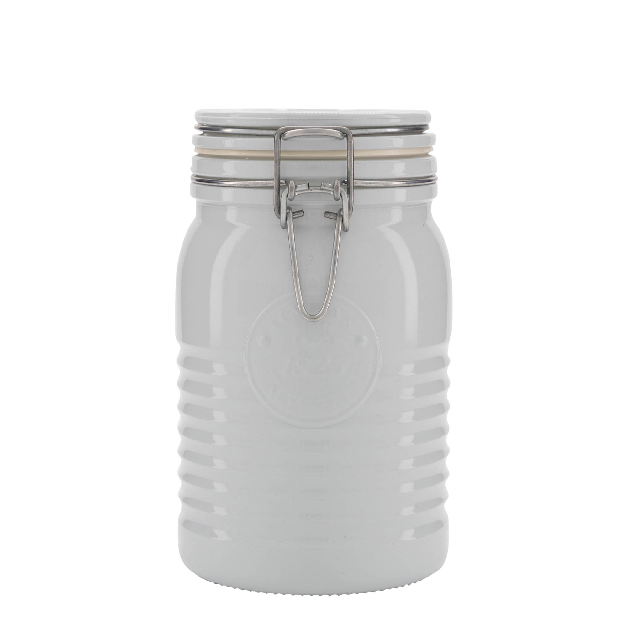 Pot met beugelsluiting 'Officina 1825', 1000 ml, wit, monding: beugelsluiting