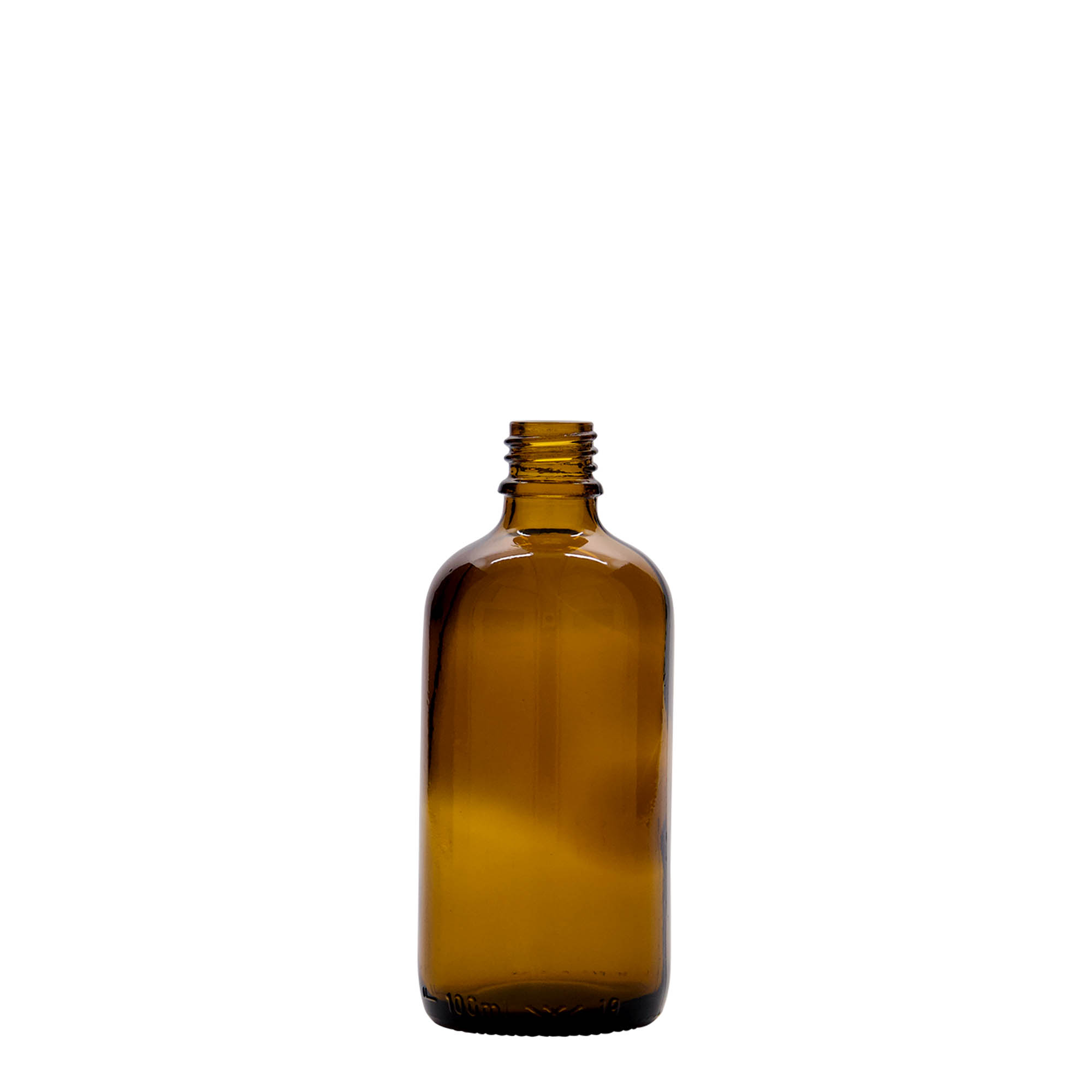 Medicijnfles, 100 ml, glas, bruin, monding: DIN 18 Medicijnfles, 100 ml, glas, bruin, monding: DIN 18