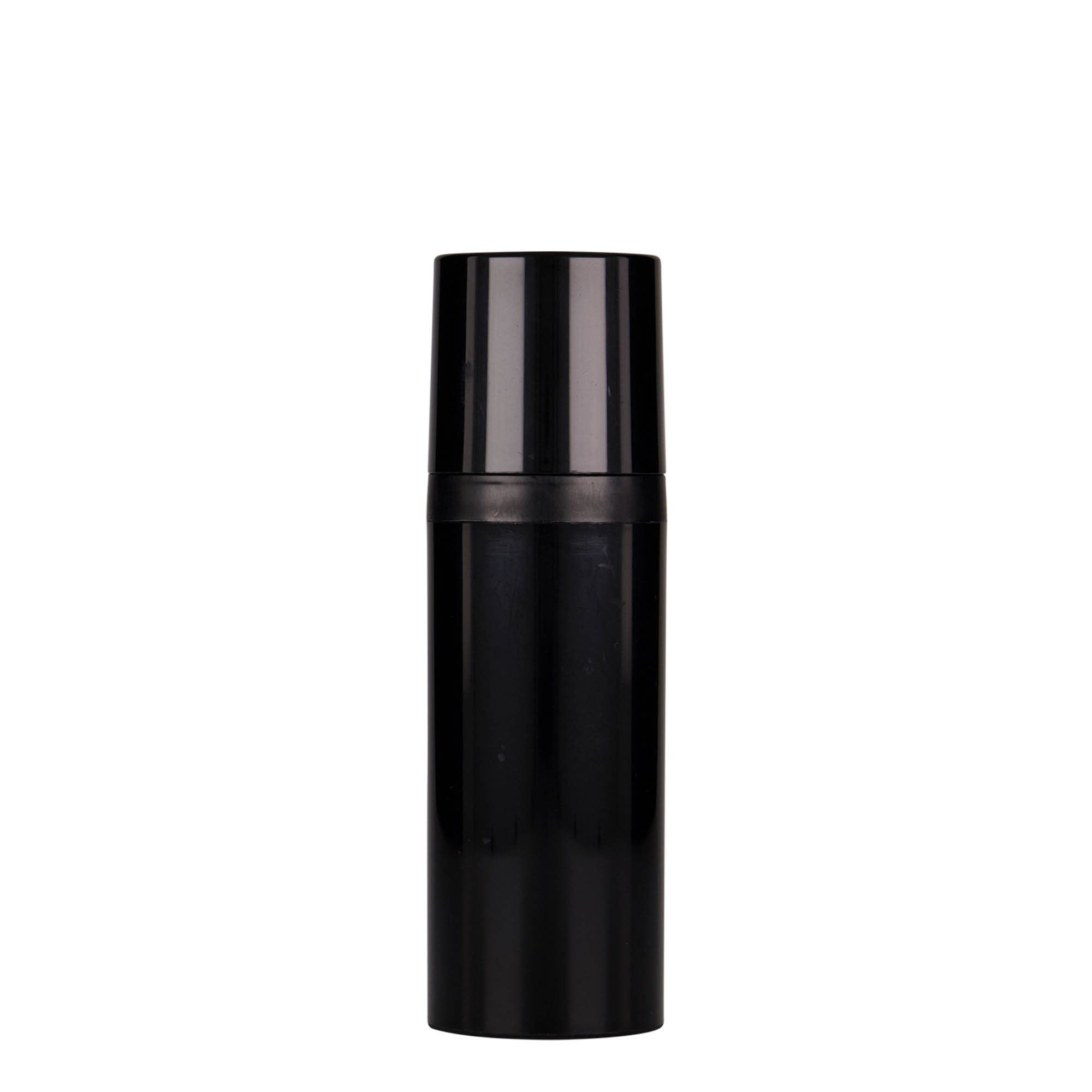 Flacon airless 50 ml 'Mezzo', plastique PP, noir Flacon airless 50 ml 'Mezzo', plastique PP, noir