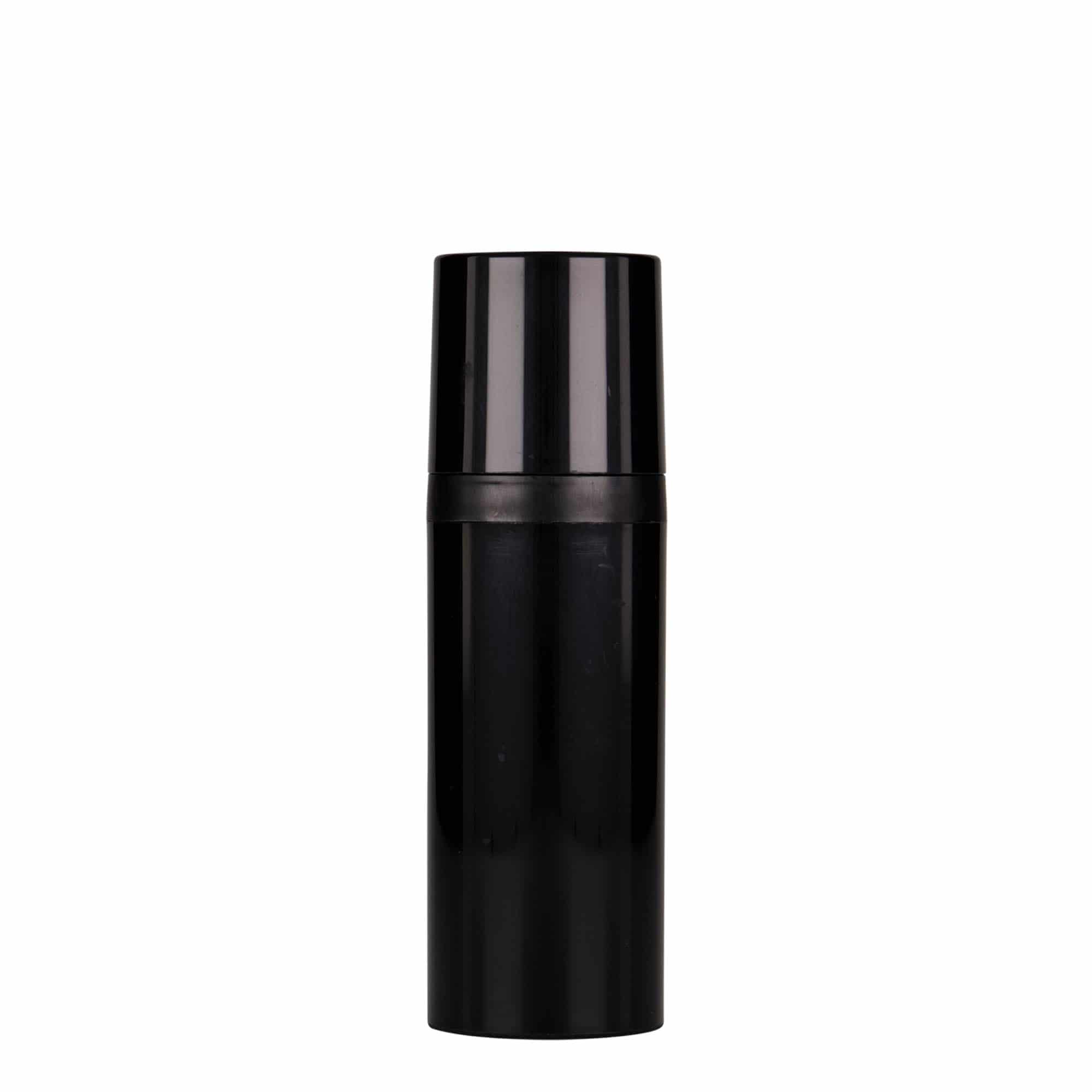 Flacon airless 50 ml « Mezzo », plastique PP, noir