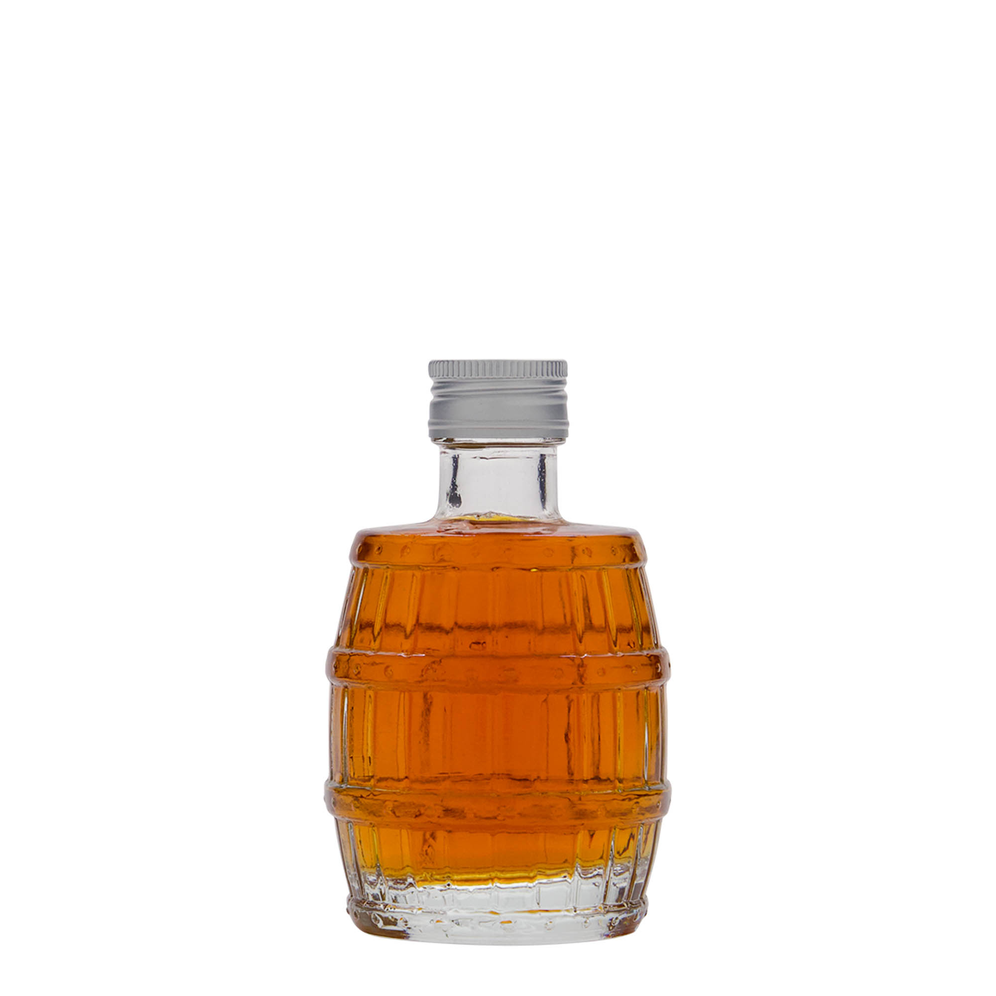 Glazen fles 'Vat', 100 ml, monding: PP 24 Glazen fles 'Vat', 100 ml, monding: PP 24