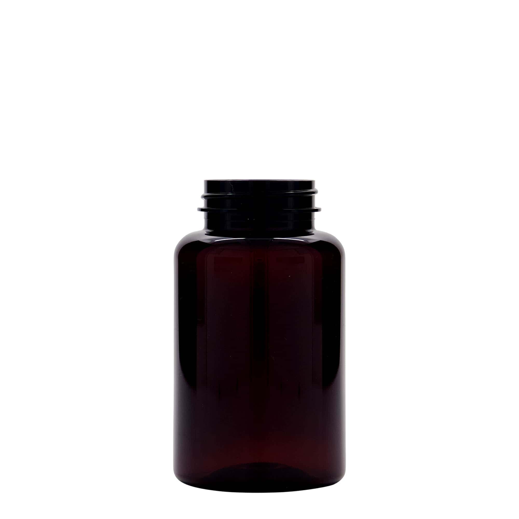 Pet-medicijnpotje, 250 ml, kunststof, bruin, monding: GPI 45/400 Pet-medicijnpotje, 250 ml, kunststof, bruin, monding: GPI 45/400
