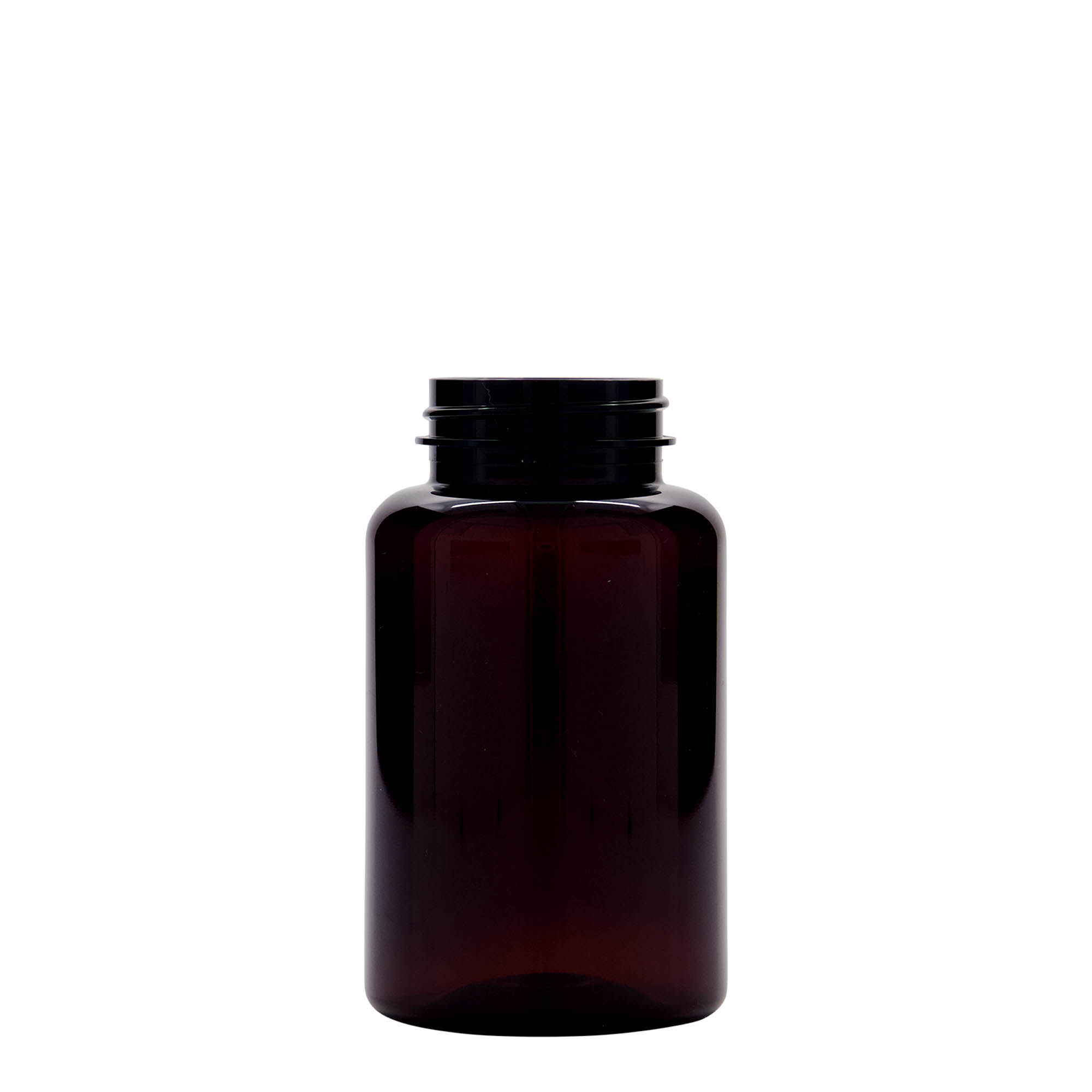 Pet-medicijnpotje, 250 ml, kunststof, bruin, monding: 45/400