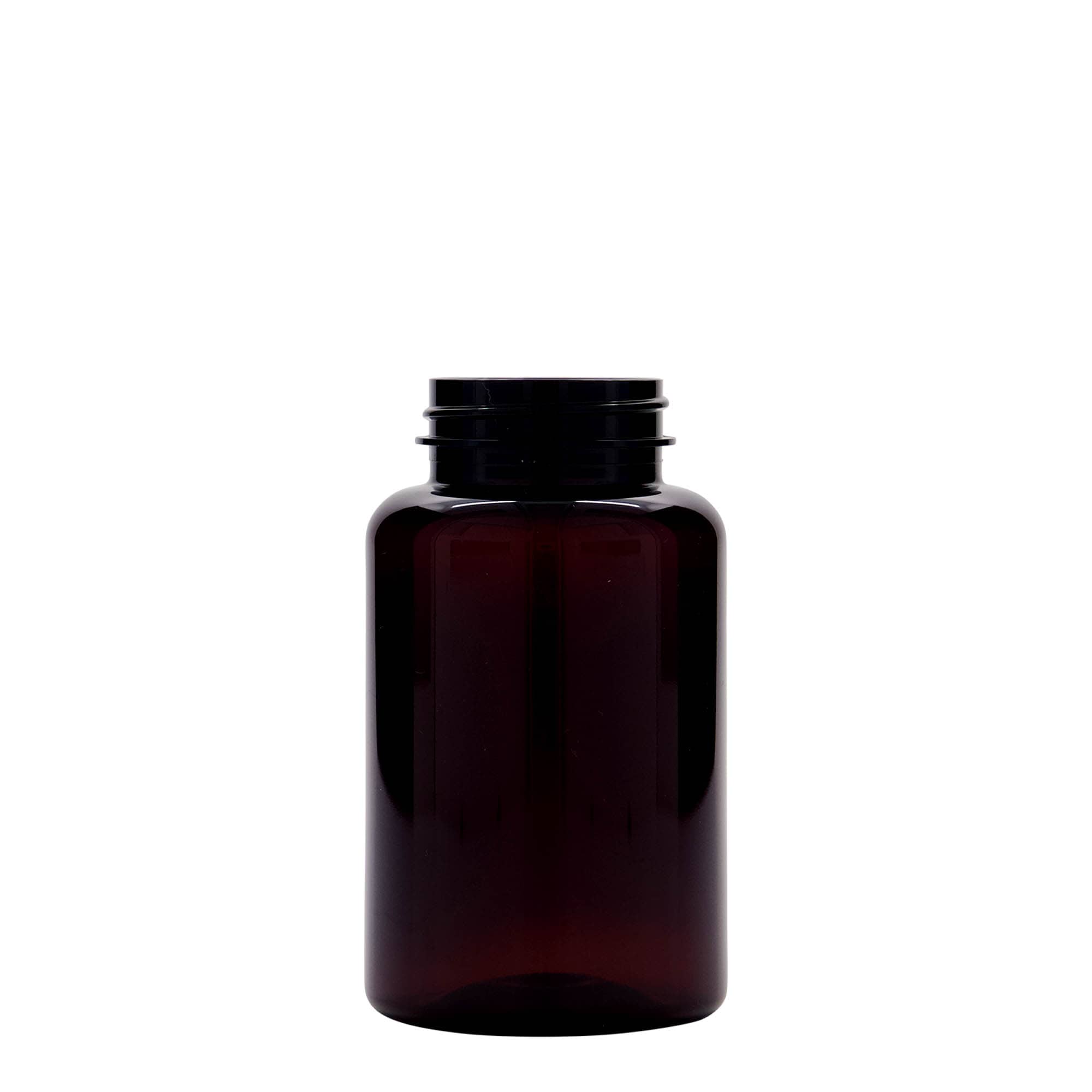 Pet-medicijnpotje, 250 ml, kunststof, bruin, monding: 45/400