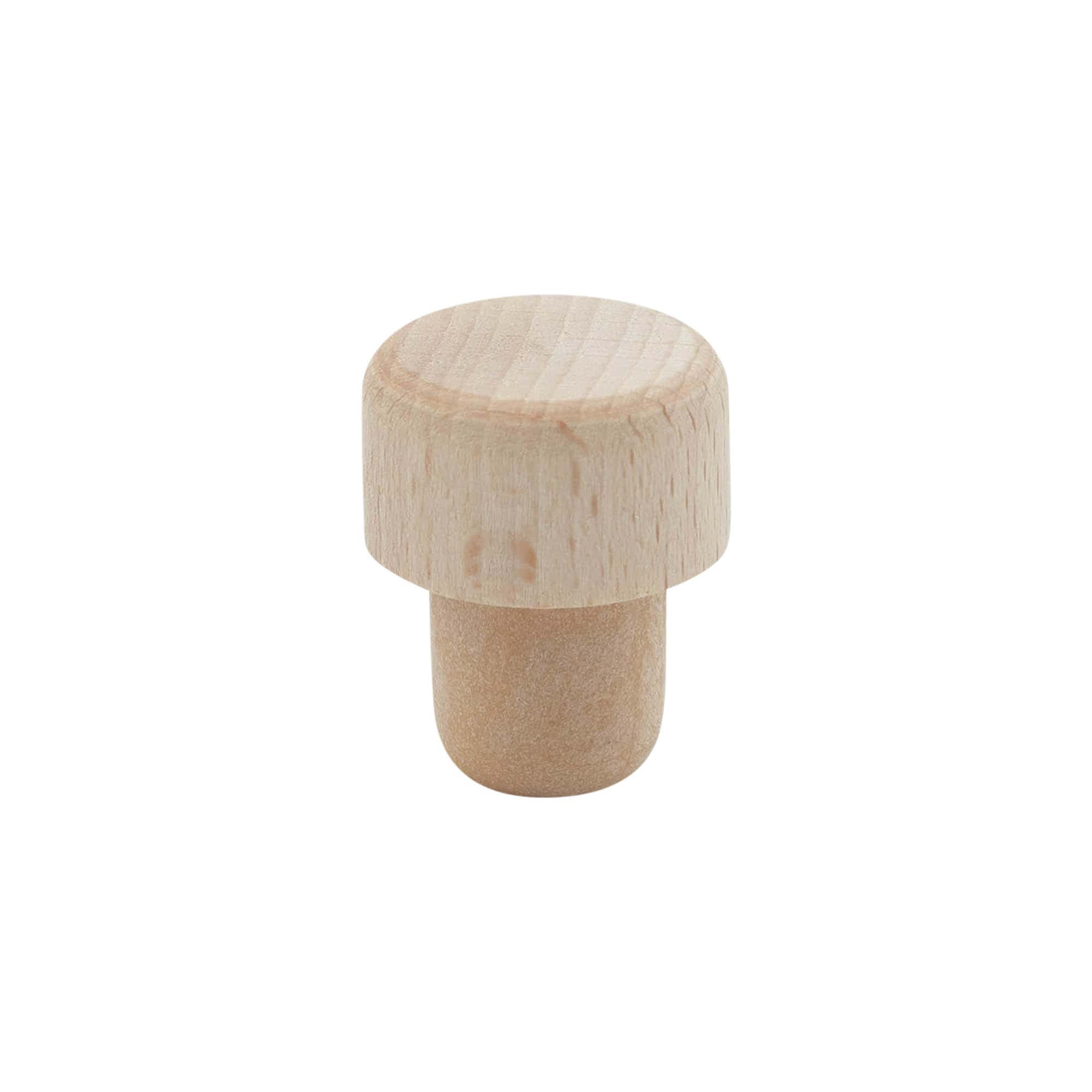 Bouchon à poignée avec ouverture de dosage 19 mm, plastique-bois/plastique, multicolore, pour bouchage: bouchon