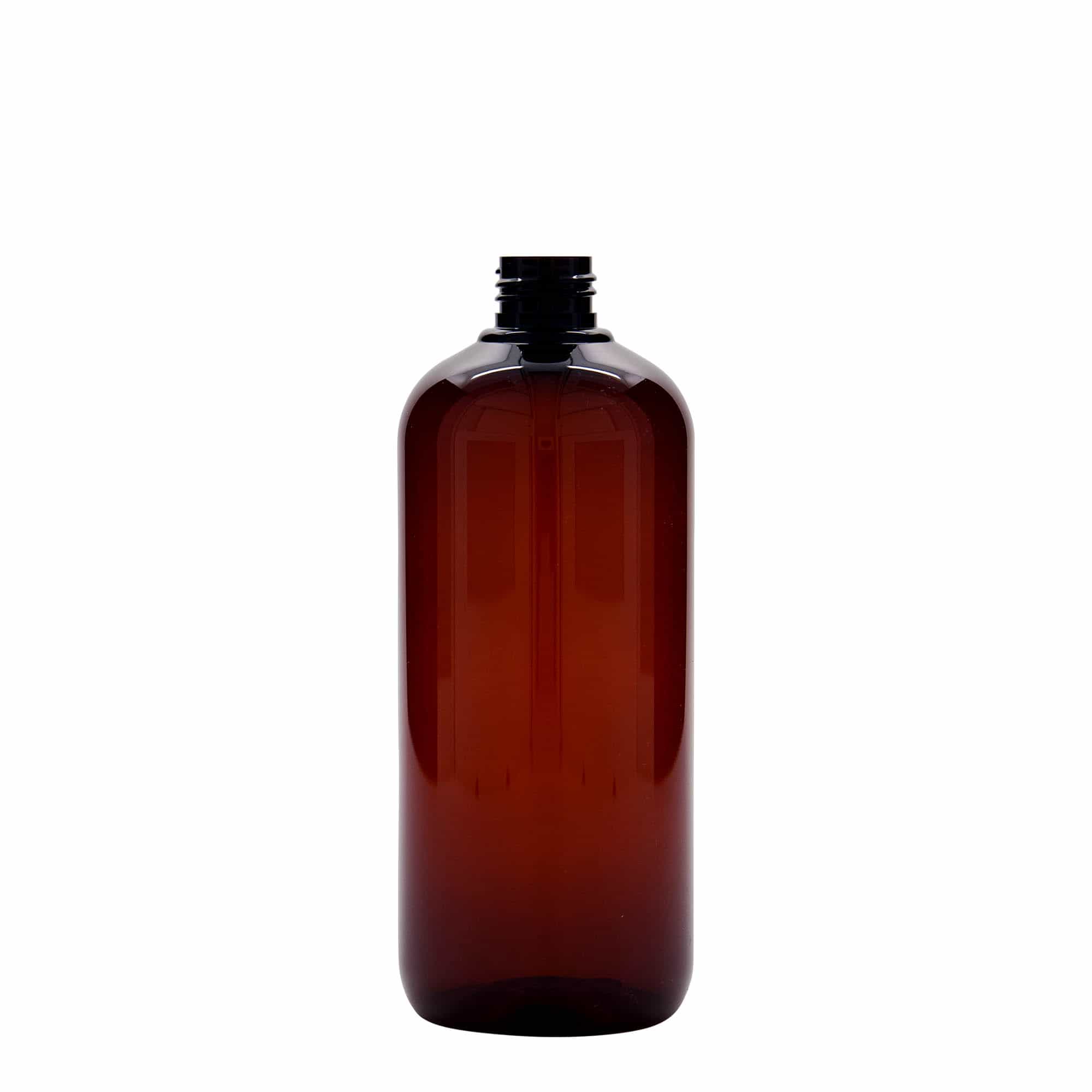 Bouteille en plastique recyclé 500 ml 'Victor’s Best', PCR, brun, bouchage: 24/410 Bouteille en plastique recyclé 500 ml 'Victor’s Best', PCR, brun, bouchage: 24/410