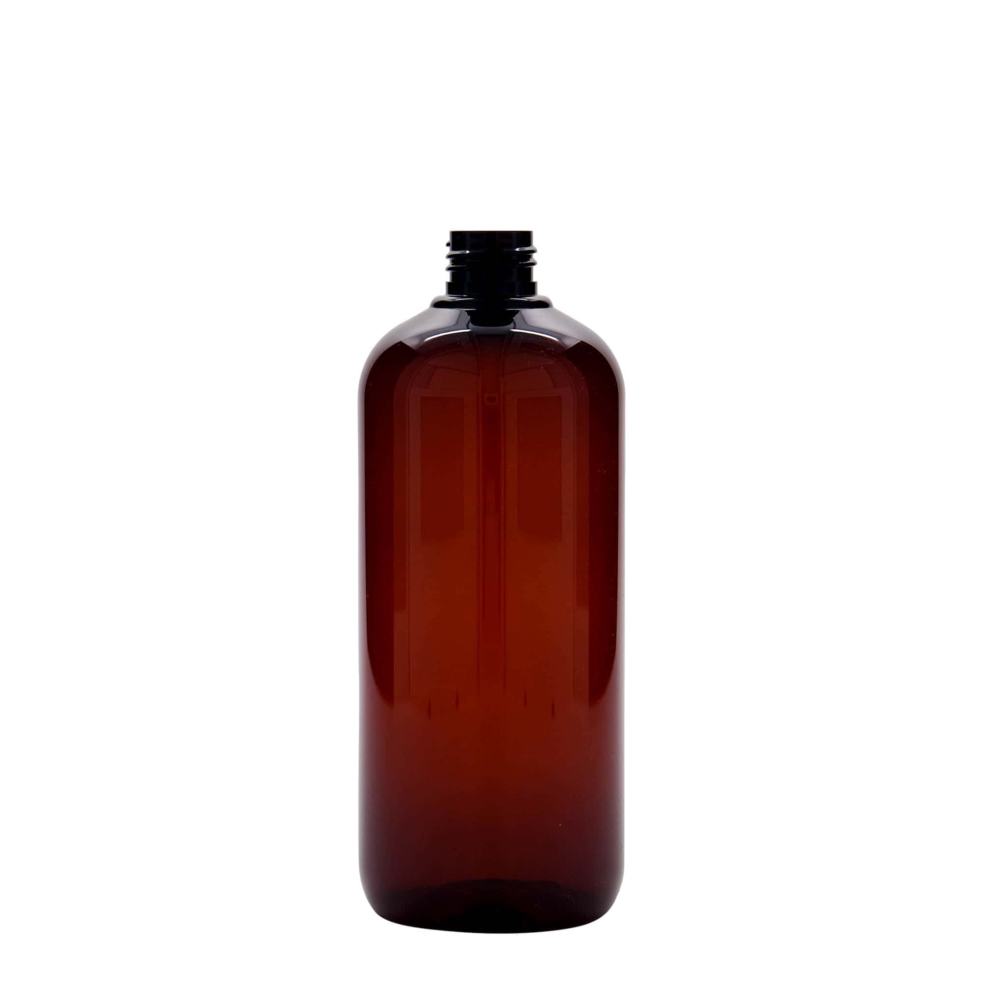 Bouteille en plastique recyclé 500 ml 'Victor’s Best', PCR, brun, bouchage: 24/410
