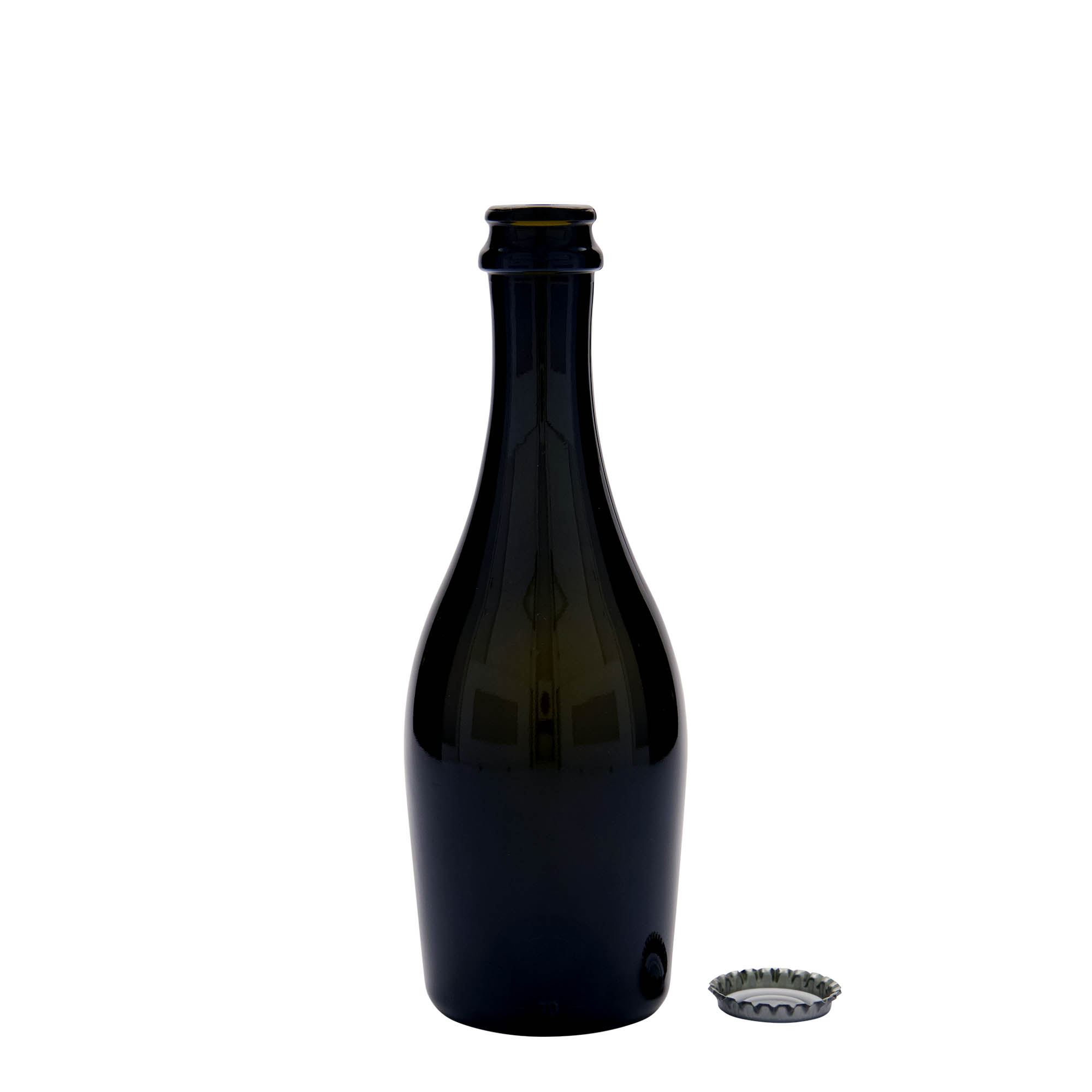 Bouteille de Champagne 330 ml 'Carmen', verre, vert antique, bouchage: capsules couronnes Bouteille de Champagne 330 ml 'Carmen', verre, vert antique, bouchage: capsules couronnes