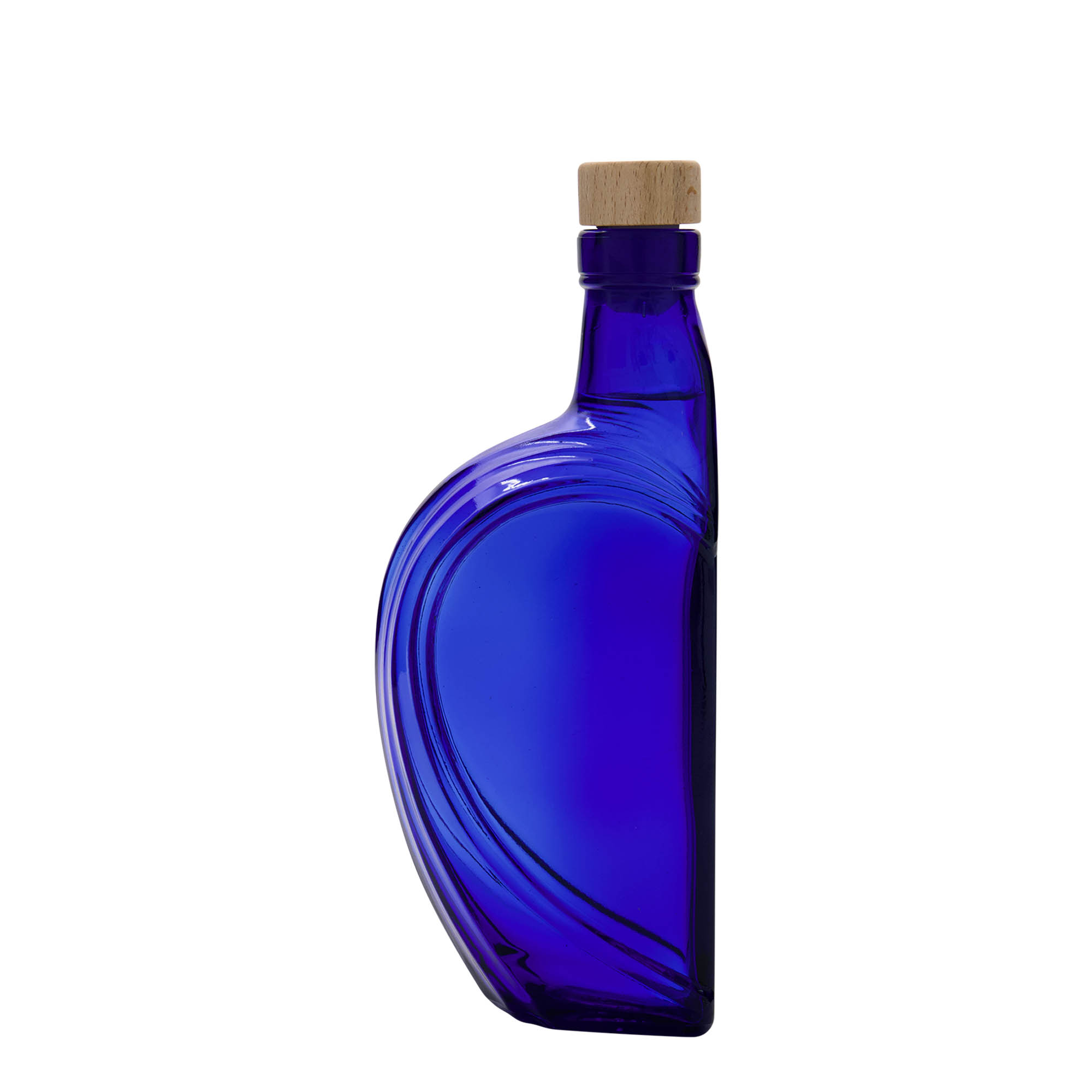 Bouteille en verre 375 ml « Sweethearts », rectangulaire, bleu royal, bouchage: bouchon