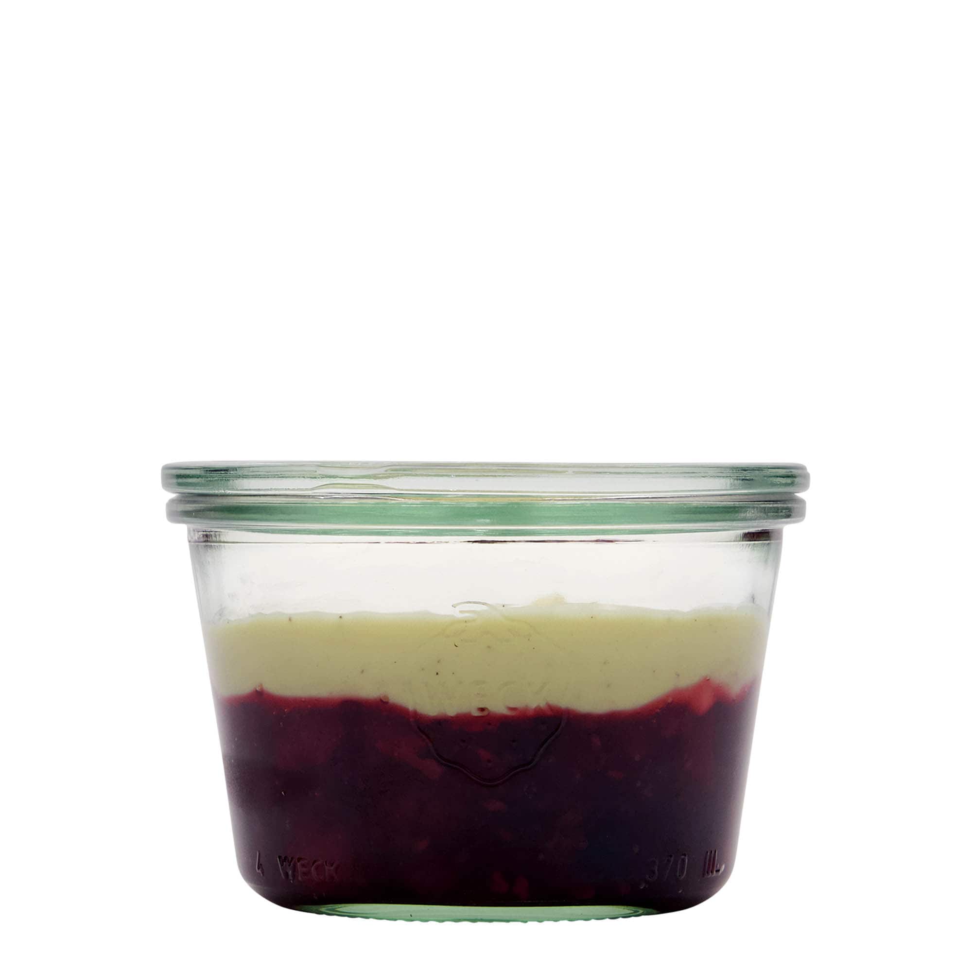Verrine WECK 370 ml, bouchage: bords arrondis