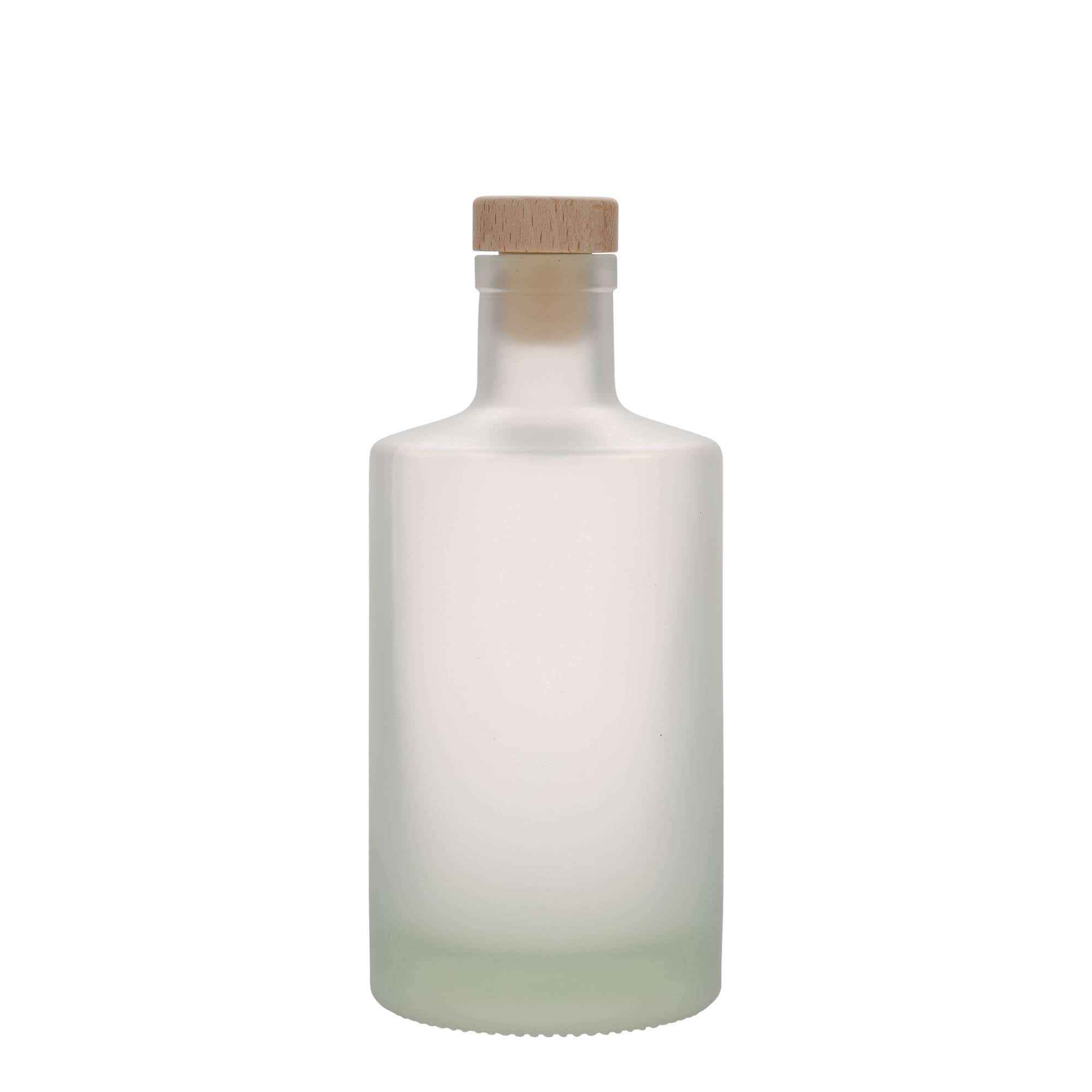 Glazen fles 'Caroline', 500 ml, gematteerd, monding: kurk