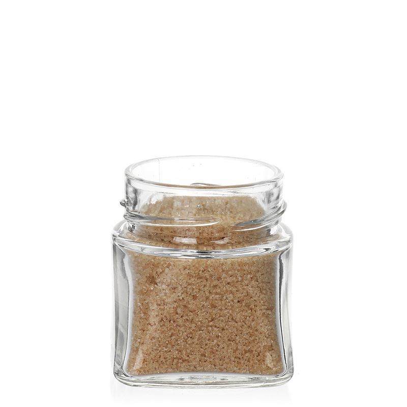 Vierkante pot 'Luxor', 106 ml, monding: deep-twist-off (DTO 58) Vierkante pot 'Luxor', 106 ml, monding: deep-twist-off (DTO 58)