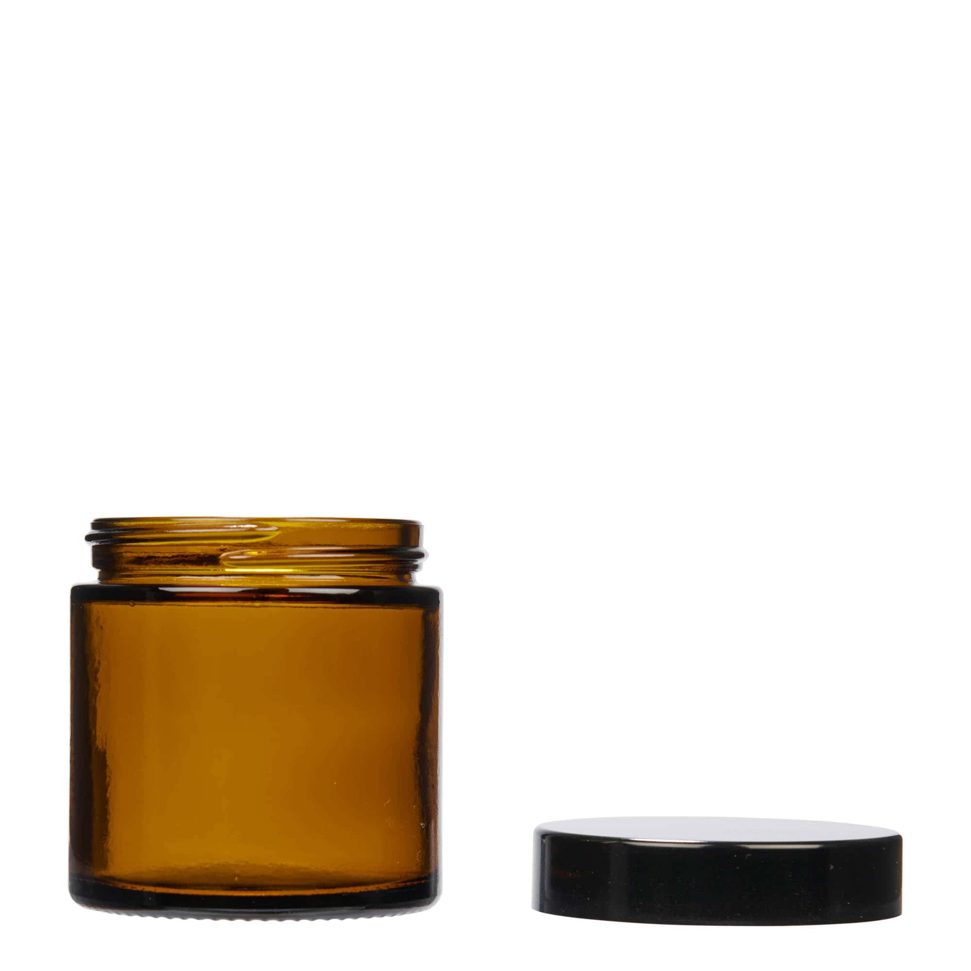 Potje 'Brown Line', 120 ml, glas, bruin, monding: schroefsluiting