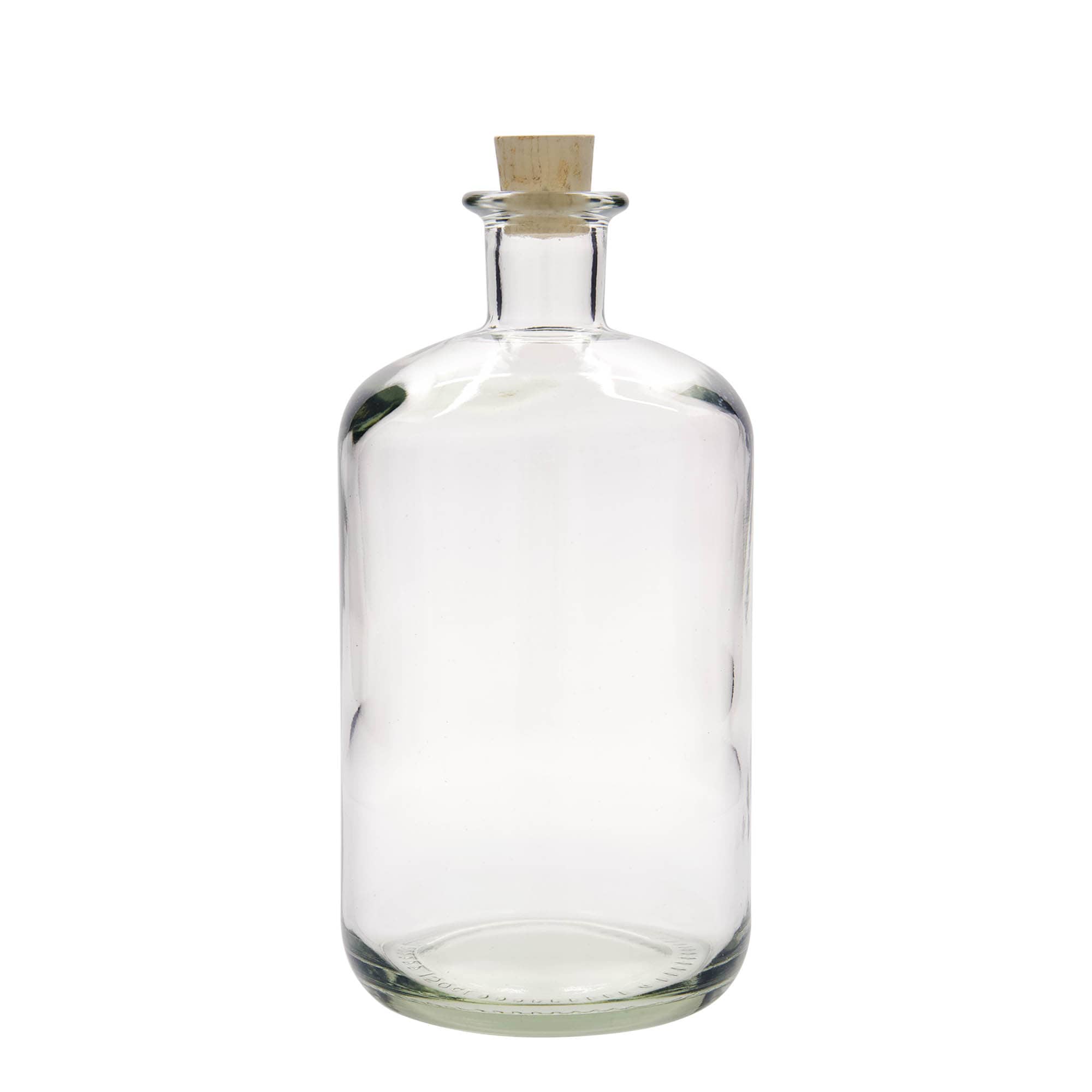 Bouteille en verre apothicaire 1 500 ml, bouchage: bouchon