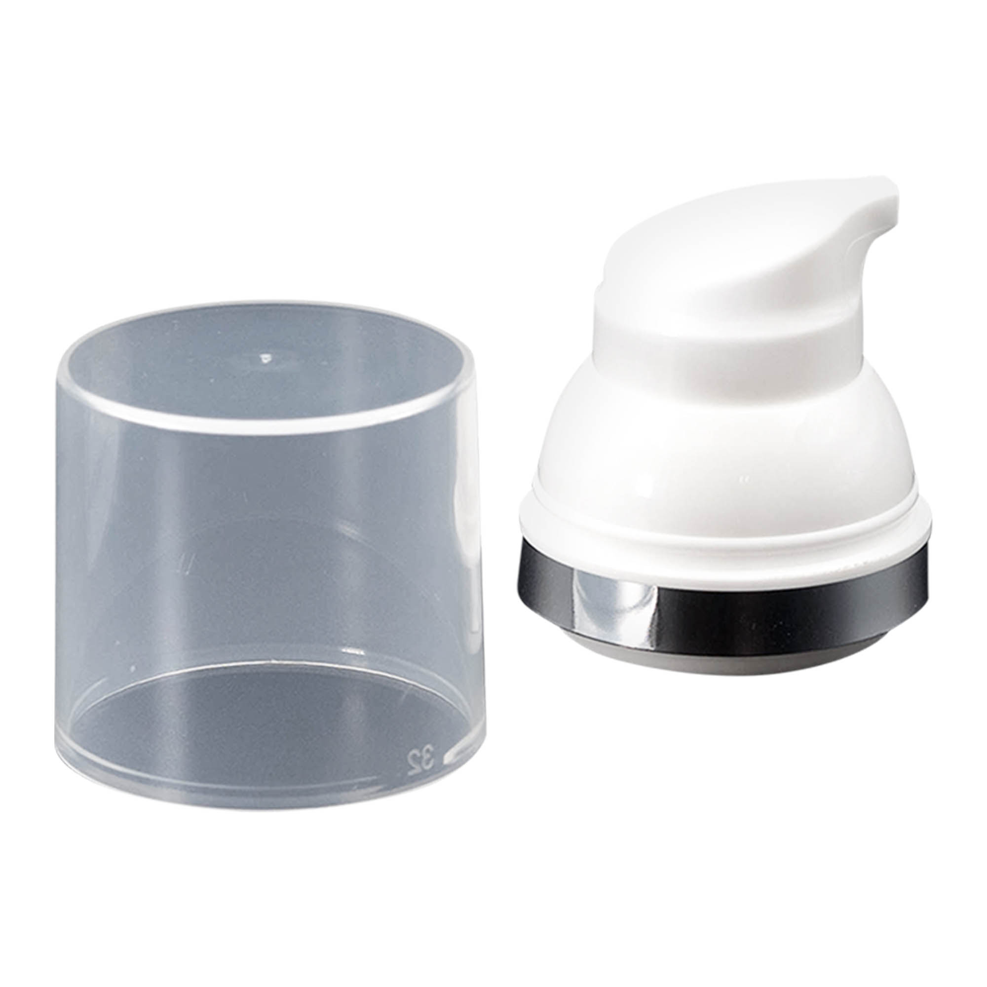 Flacon airless tête de pompe 'Mezzo', plastique PP, blanc Flacon airless tête de pompe 'Mezzo', plastique PP, blanc