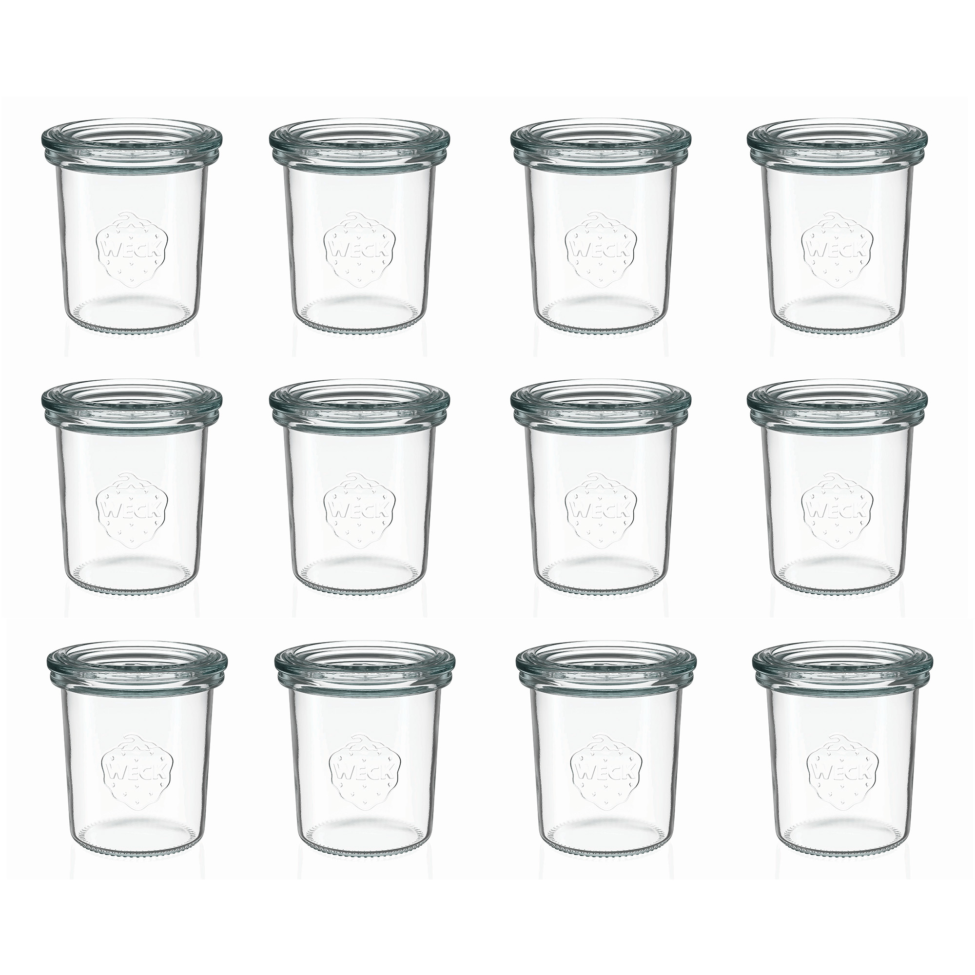 12x 160 ml WECK-stortglas met glazen deksel RR 60