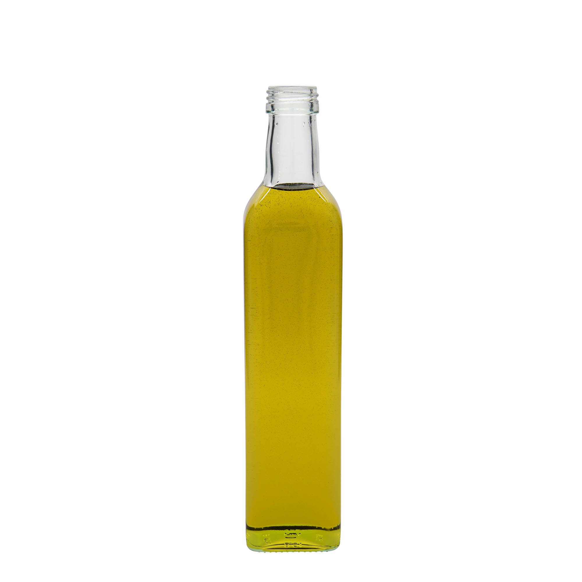Glazen fles 'Marasca', 500 ml, vierkant, monding: PP 31,5 Glazen fles 'Marasca', 500 ml, vierkant, monding: PP 31,5