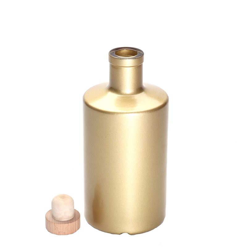 Bouteille en verre 500 ml 'Caroline', dorée, bouchage: bouchon Bouteille en verre 500 ml 'Caroline', dorée, bouchage: bouchon