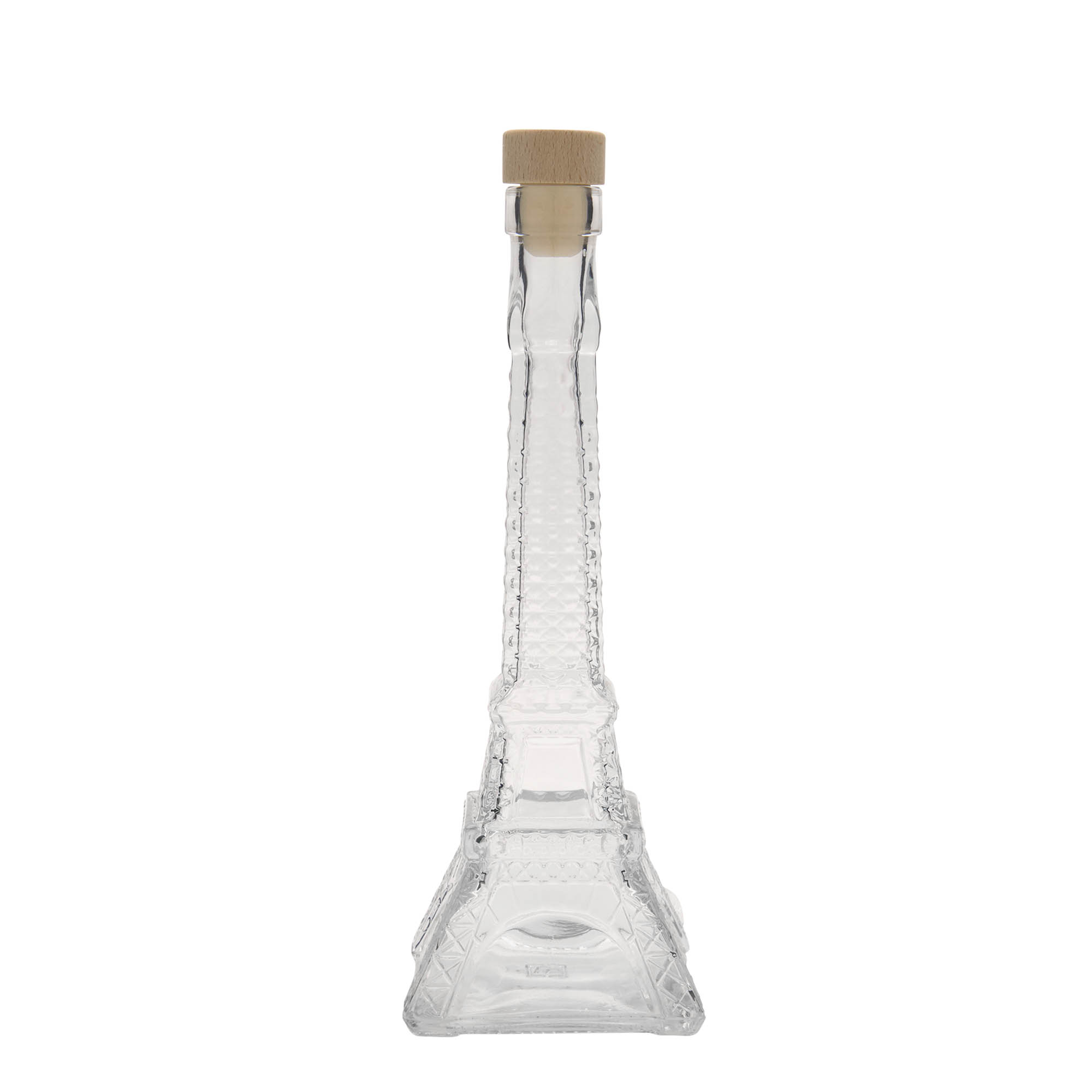 Glazen fles 'Eiffeltoren', 200 ml, monding: kurk Glazen fles 'Eiffeltoren', 200 ml, monding: kurk