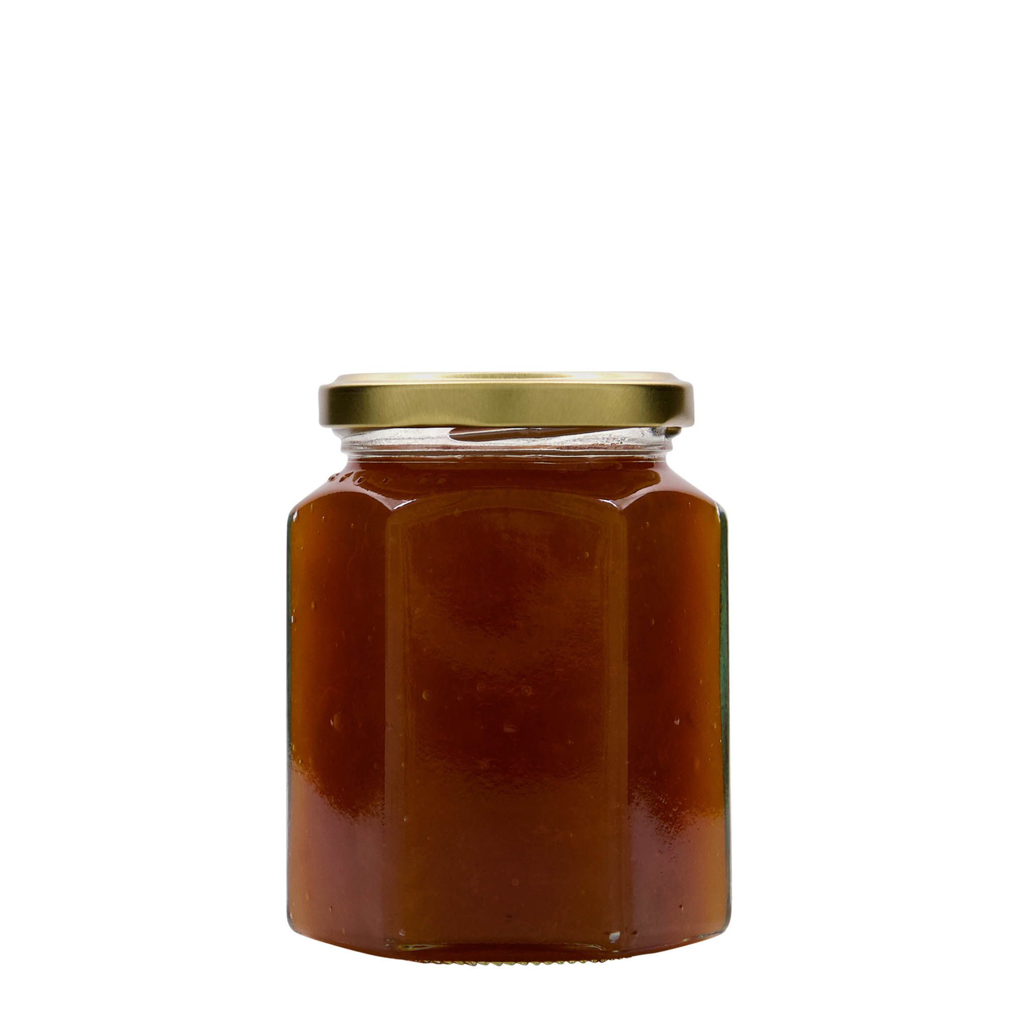 Hexagonale pot, 288 ml, monding: twist-off (TO 63) Hexagonale pot, 288 ml, monding: twist-off (TO 63)