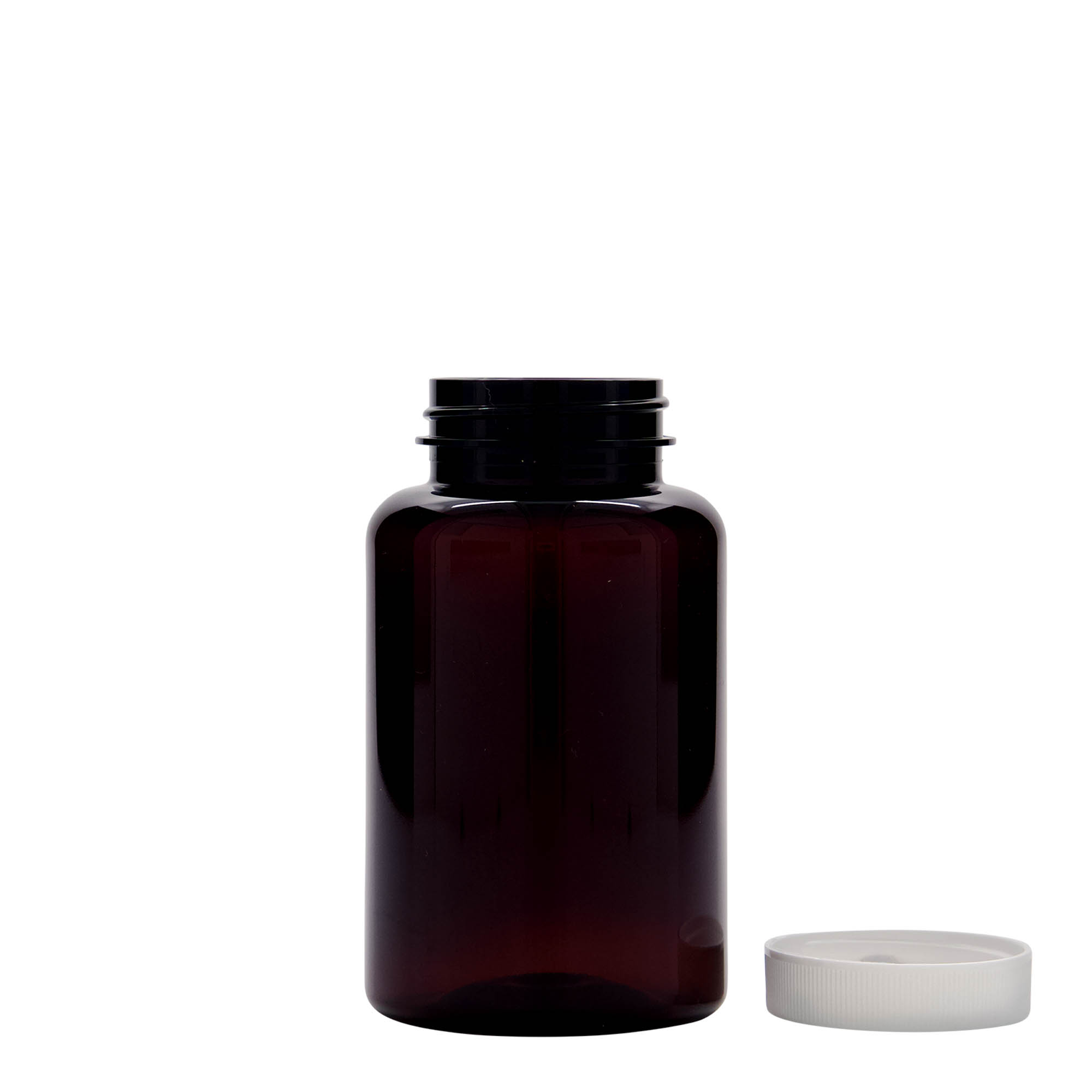 Pet-medicijnpotje, 250 ml, kunststof, bruin, monding: 45/400 Pet-medicijnpotje, 250 ml, kunststof, bruin, monding: 45/400