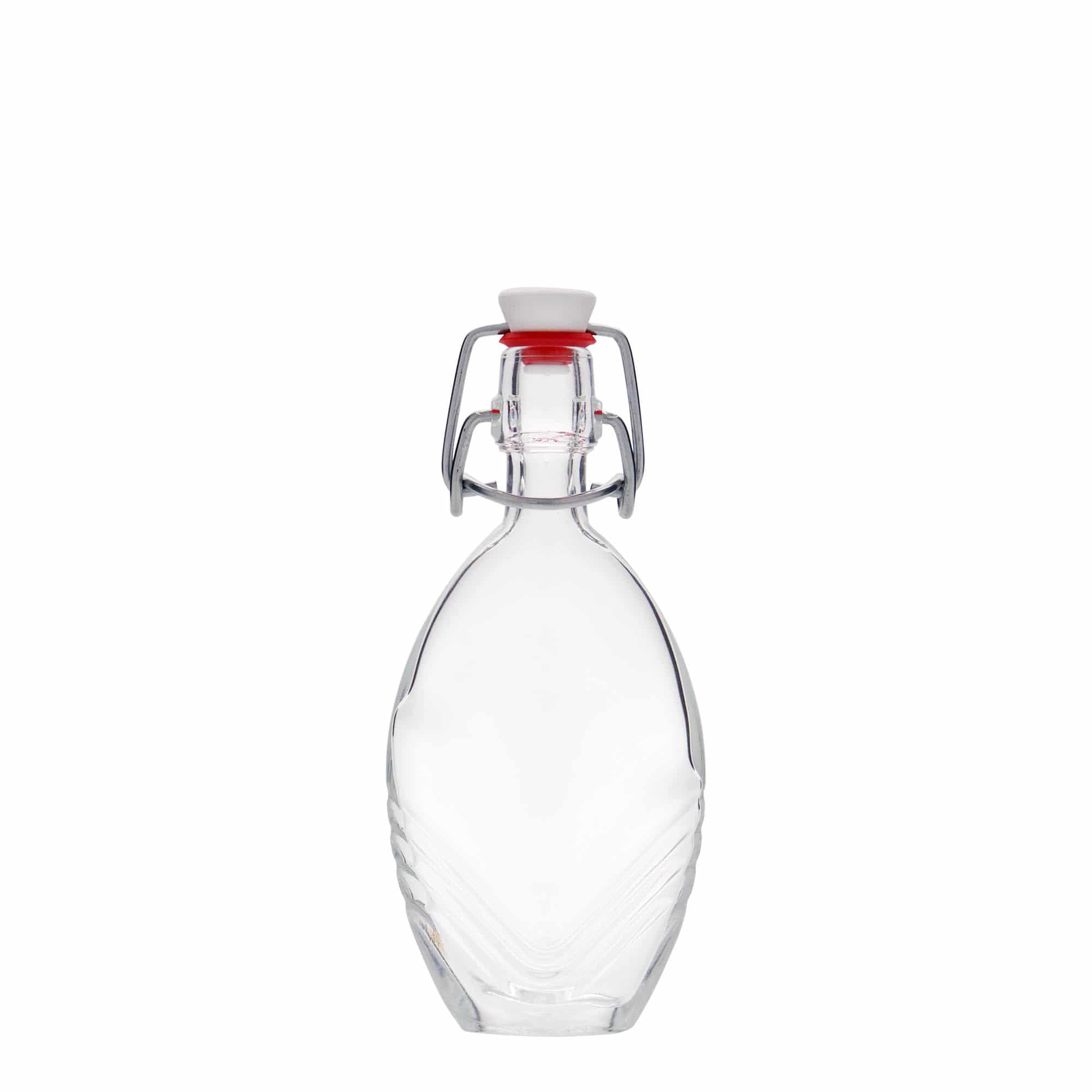 Glazen fles 'Florence', 40 ml, ovaal, monding: beugelsluiting Glazen fles 'Florence', 40 ml, ovaal, monding: beugelsluiting