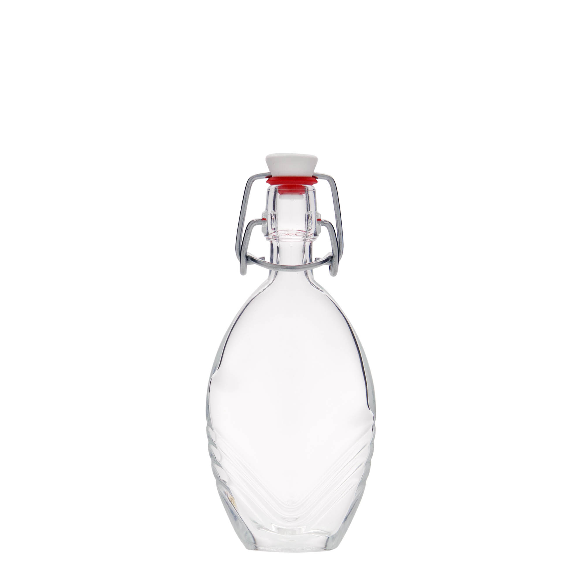 Glazen fles 'Florence', 40 ml, ovaal, monding: beugelsluiting