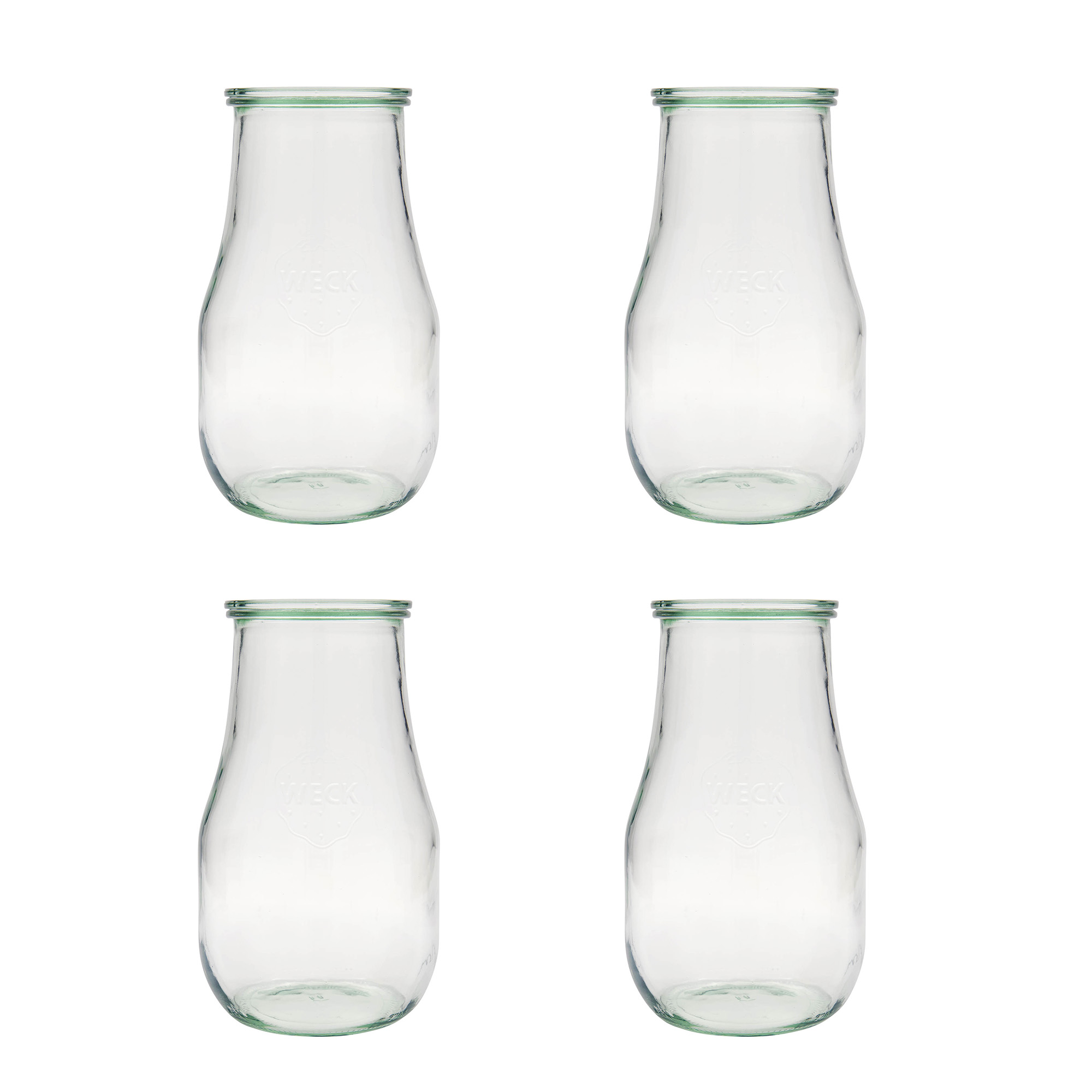 4x 2700 ml WECK verre tulipe avec couvercle en verre RR 100