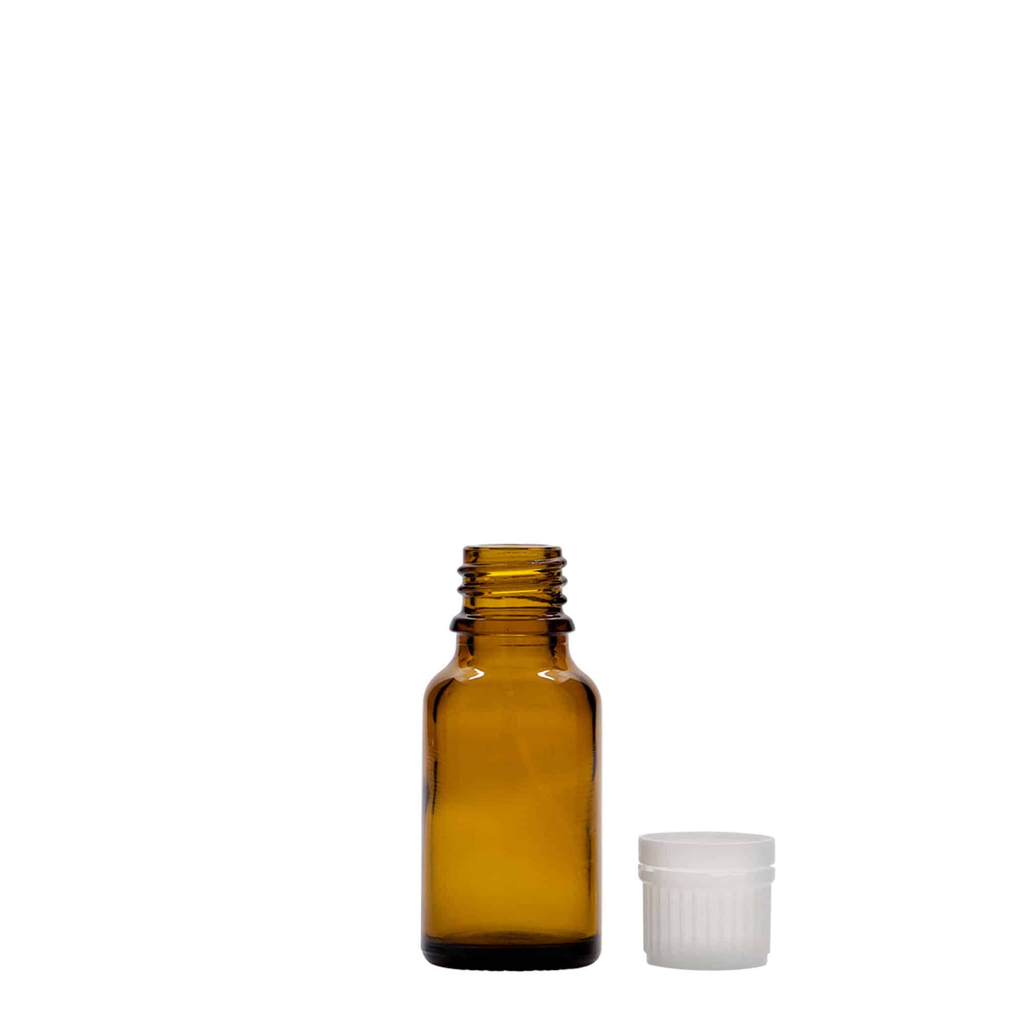 Medicijnfles, 15 ml, glas, bruin, monding: DIN 18