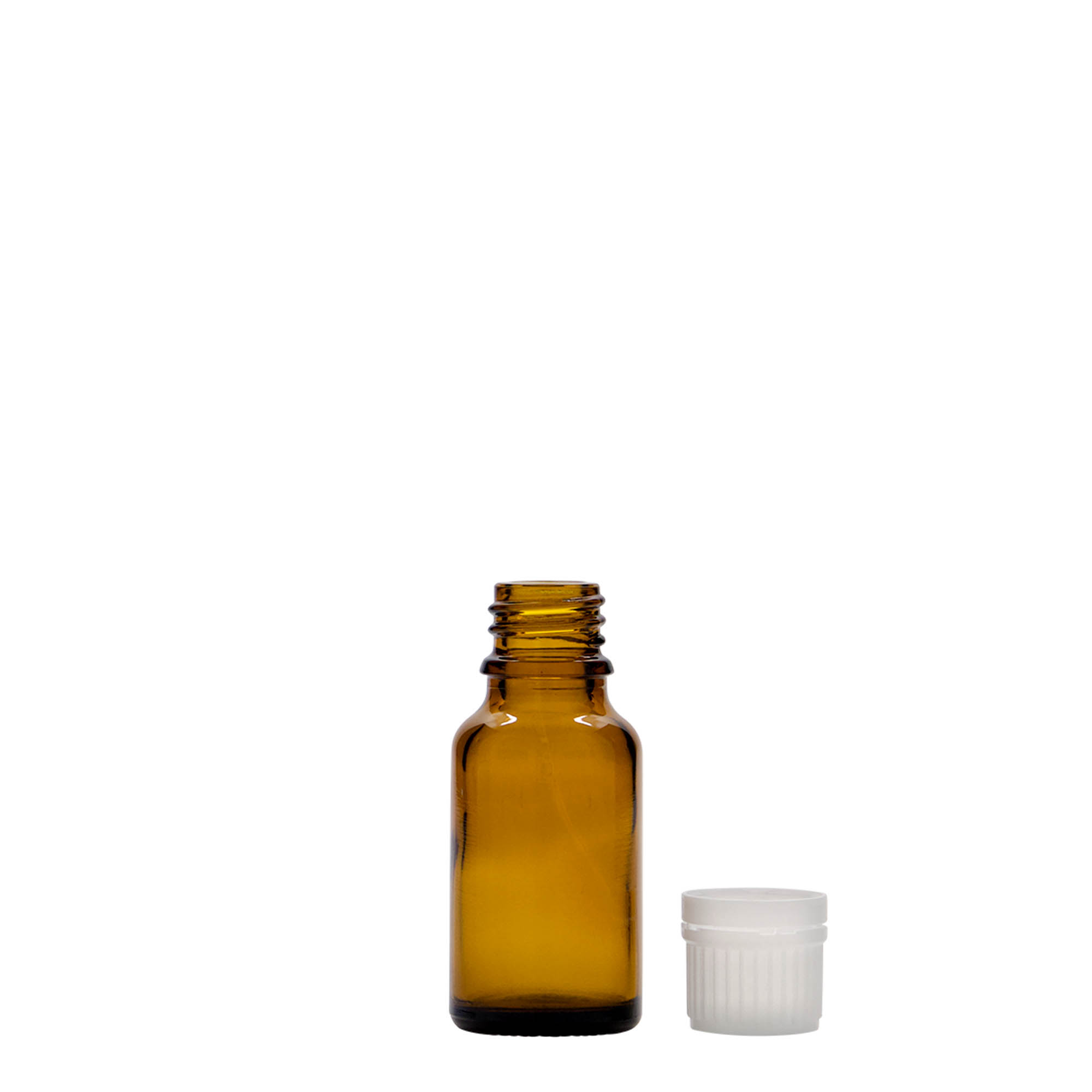 Flacon pharmaceutique 15 ml, verre, marron, bouchage: DIN 18 Flacon pharmaceutique 15 ml, verre, marron, bouchage: DIN 18