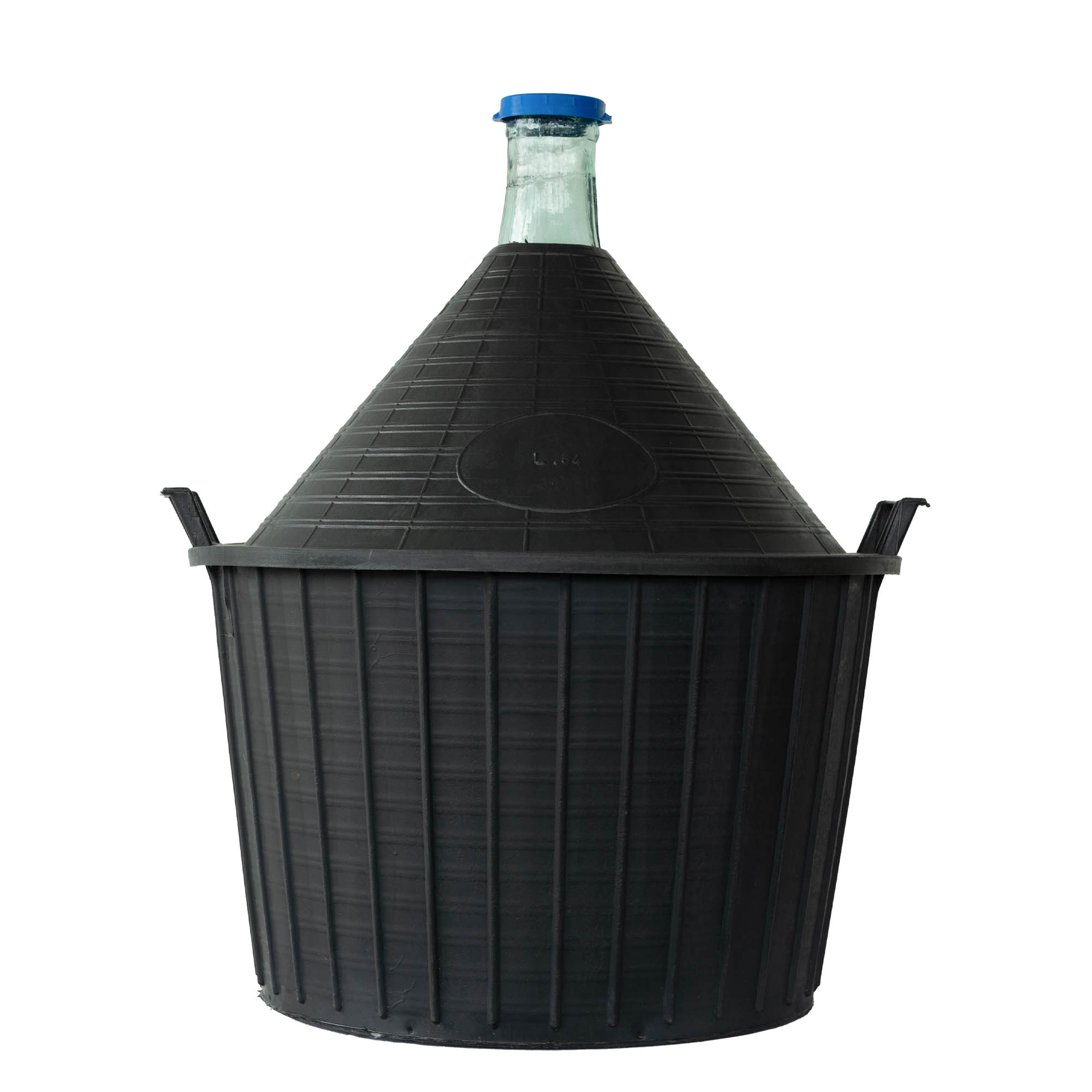 Ballonfles smalle hals, 54 l, glas, monding: stulpdeksel Ballonfles smalle hals, 54 l, glas, monding: stulpdeksel
