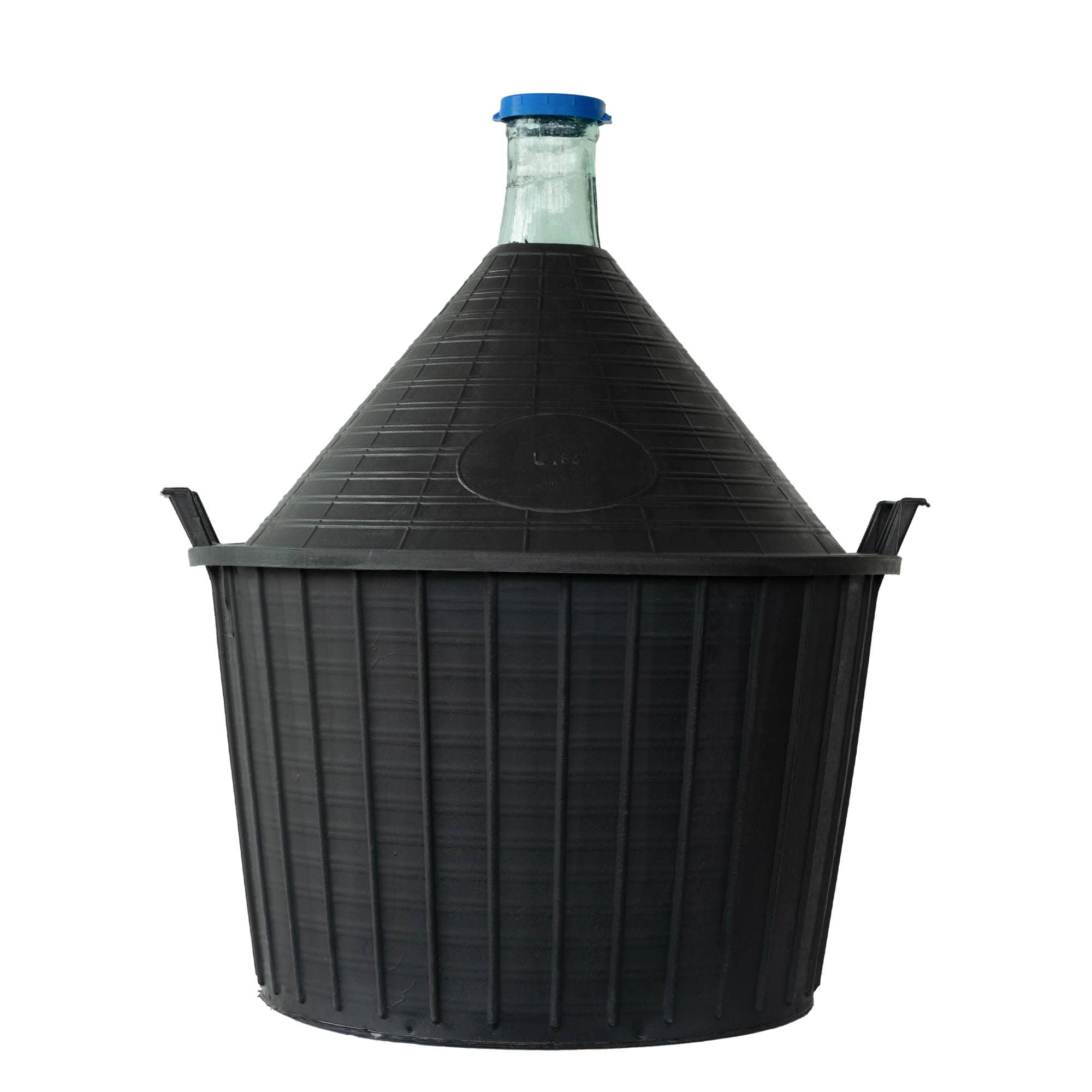Ballonfles smalle hals, 54 l, glas, monding: stulpdeksel Ballonfles smalle hals, 54 l, glas, monding: stulpdeksel