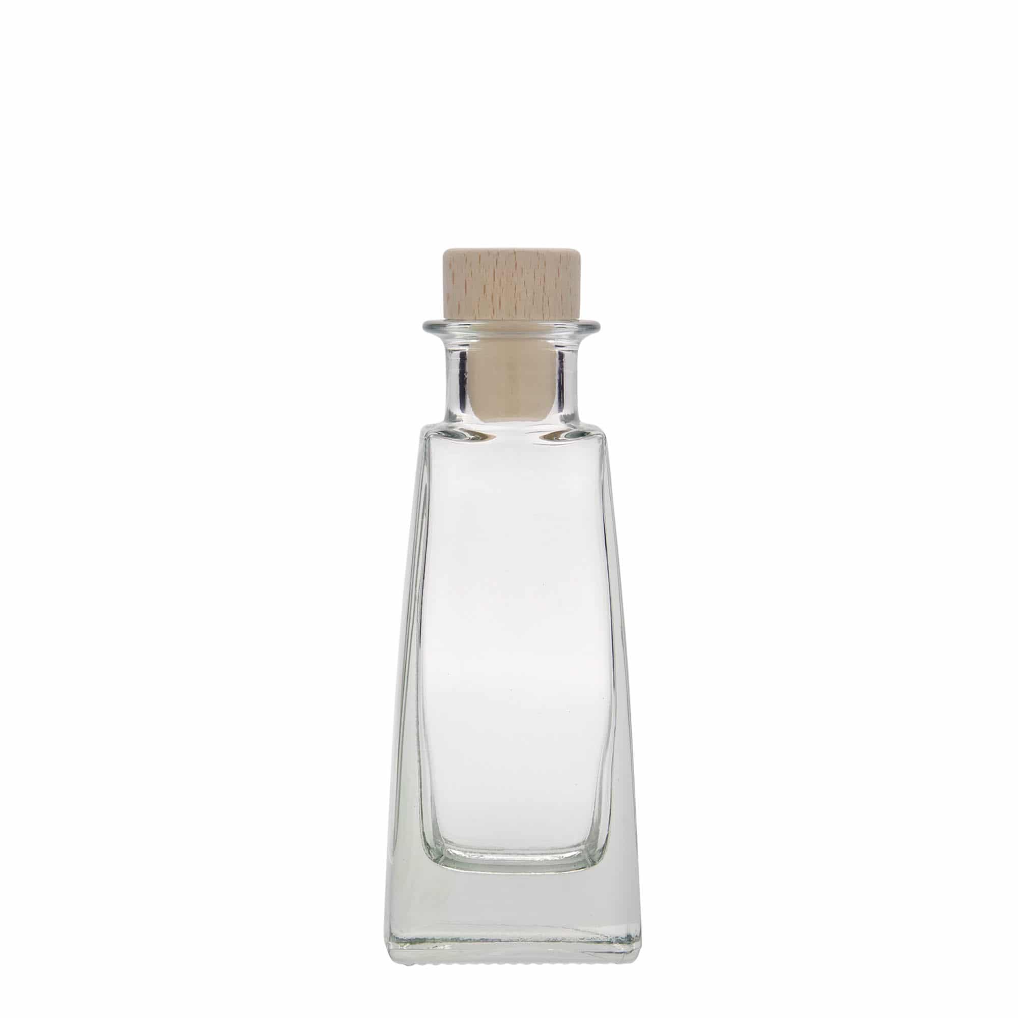 Bouteille en verre 100 ml « Timmy », rectangulaire, bouchage: bouchon