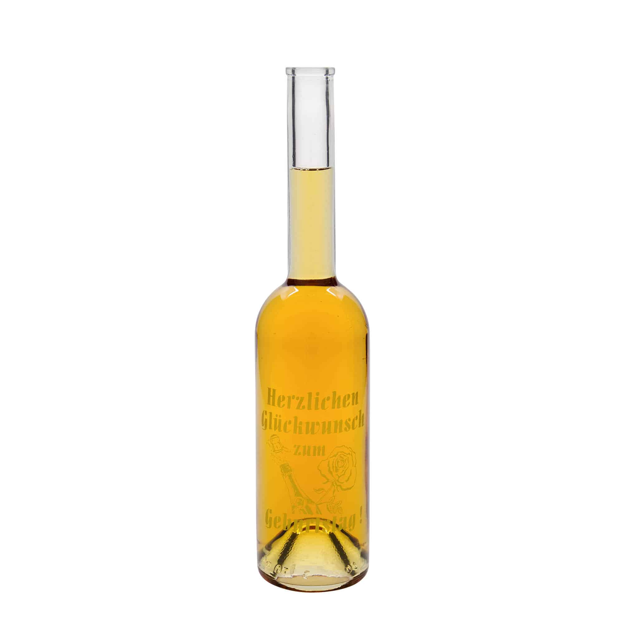Bouteille en verre 500 ml « Opera », motif : bouteille naissance, bouchage: bouchon