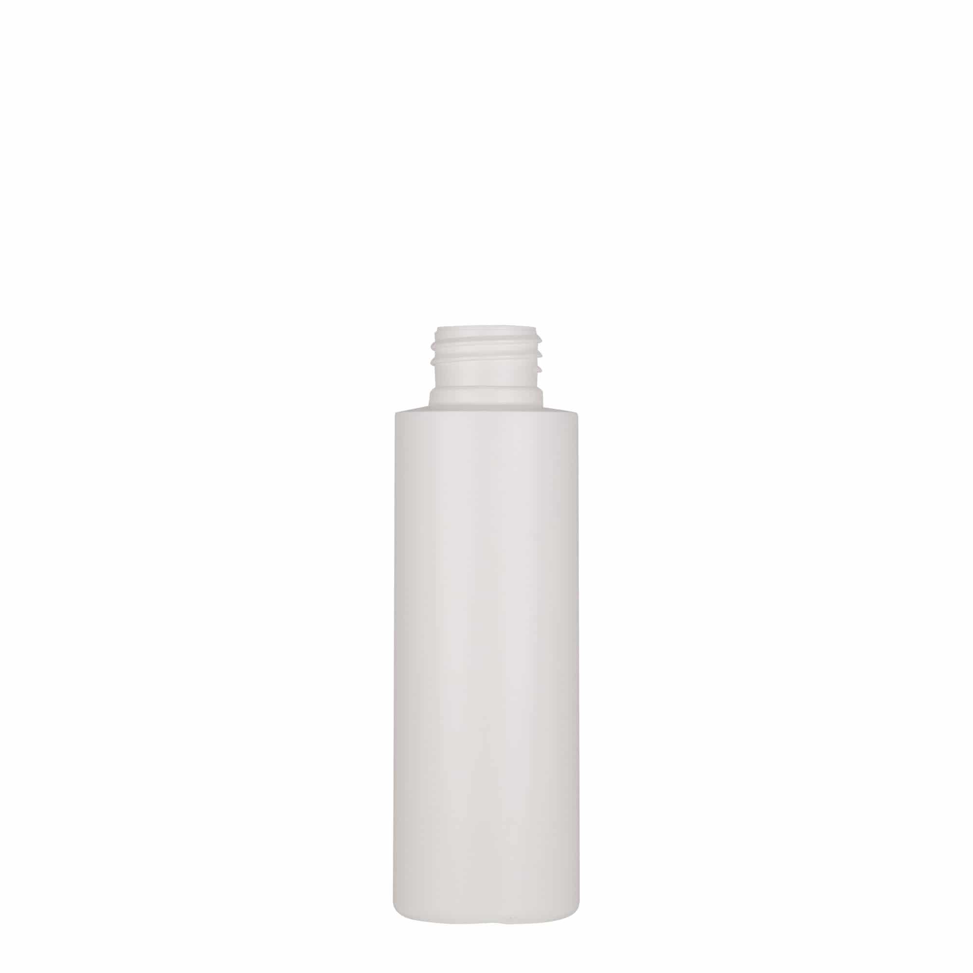 Plastic fles 'Pipe', 100 ml, Green HDPE, wit, monding: 24/410