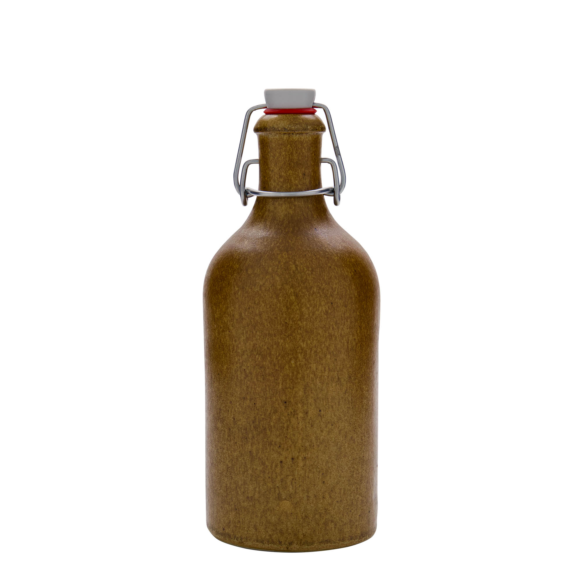 Keramische kruik, 500 ml, steengoed, bruin-kristal, monding: beugelsluiting Keramische kruik, 500 ml, steengoed, bruin-kristal, monding: beugelsluiting
