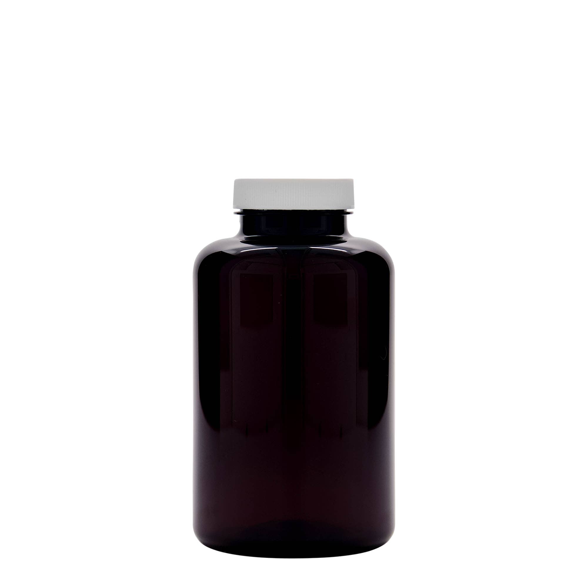 Pet-medicijnpotje, 500 ml, kunststof, bruin, monding: 45/400