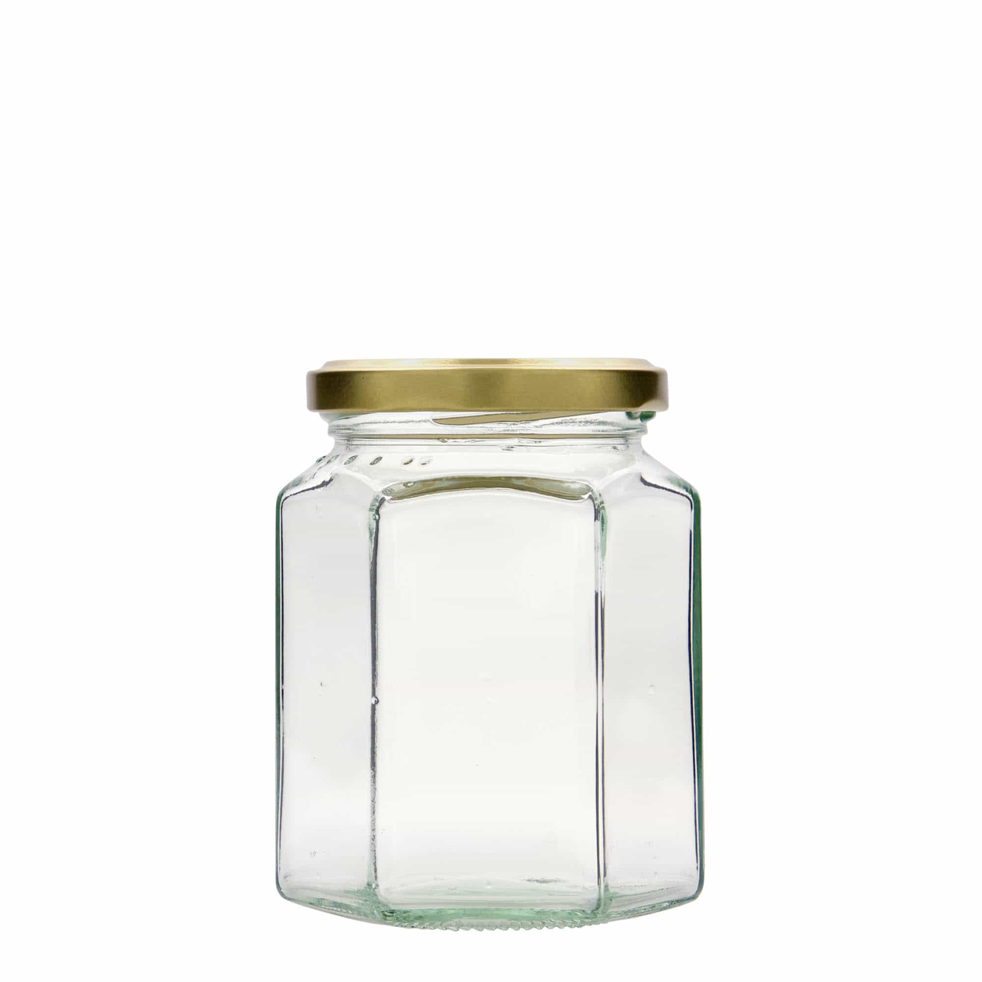 Hexagonale pot, 288 ml, monding: twist-off (TO 63)