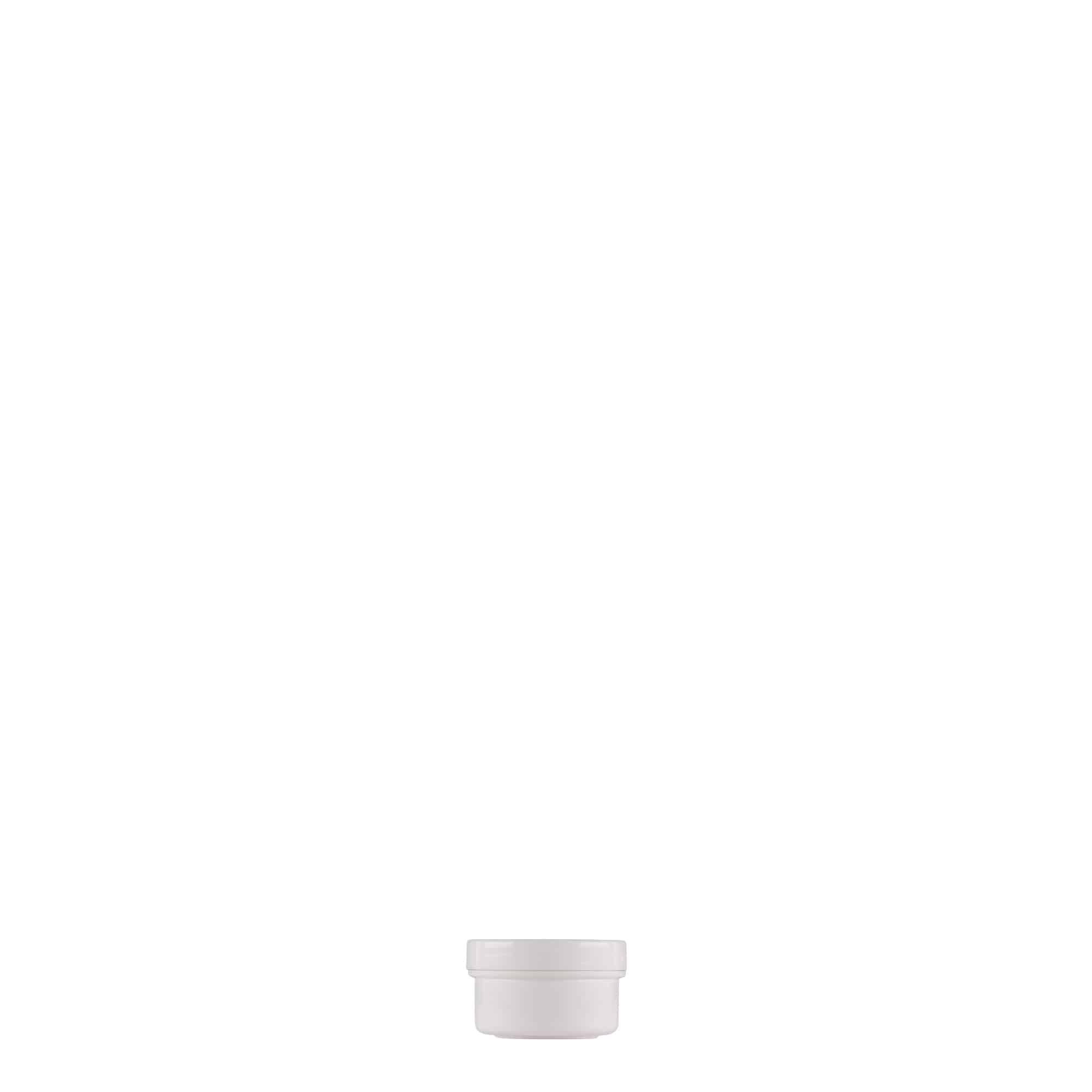 Plastic pot 'White Line', 6 ml, PP, wit, monding: schroefsluiting