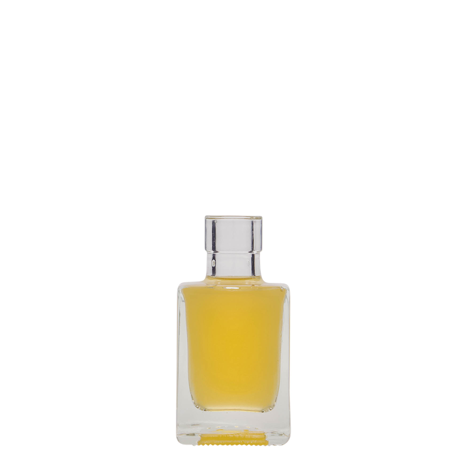 Bouteille en verre 50 ml 'Cube', carrée, bouchage: bouchon Bouteille en verre 50 ml 'Cube', carrée, bouchage: bouchon