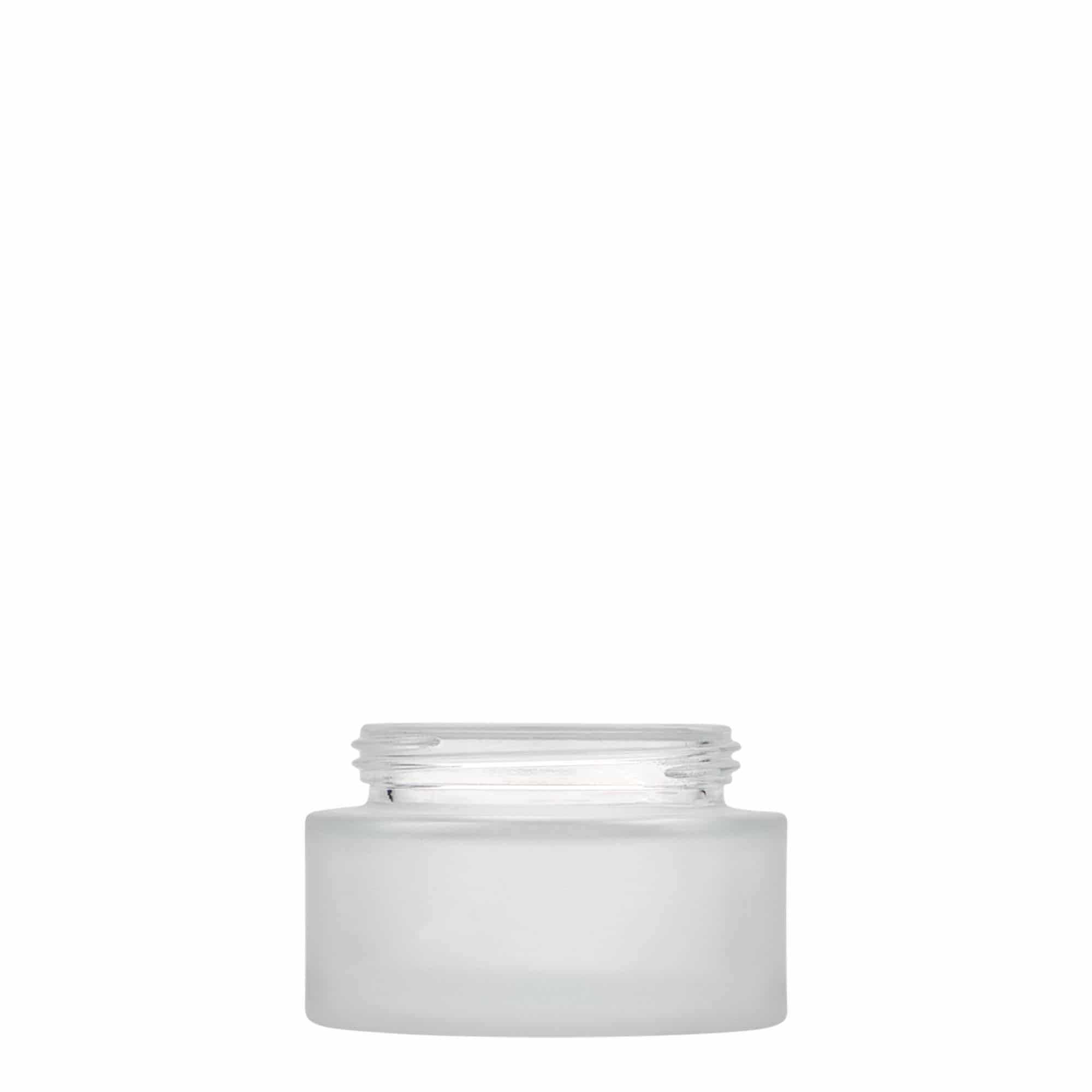 Pot 50 ml 'Platin Edition', verre, glacé, bouchage: Bougage à vis